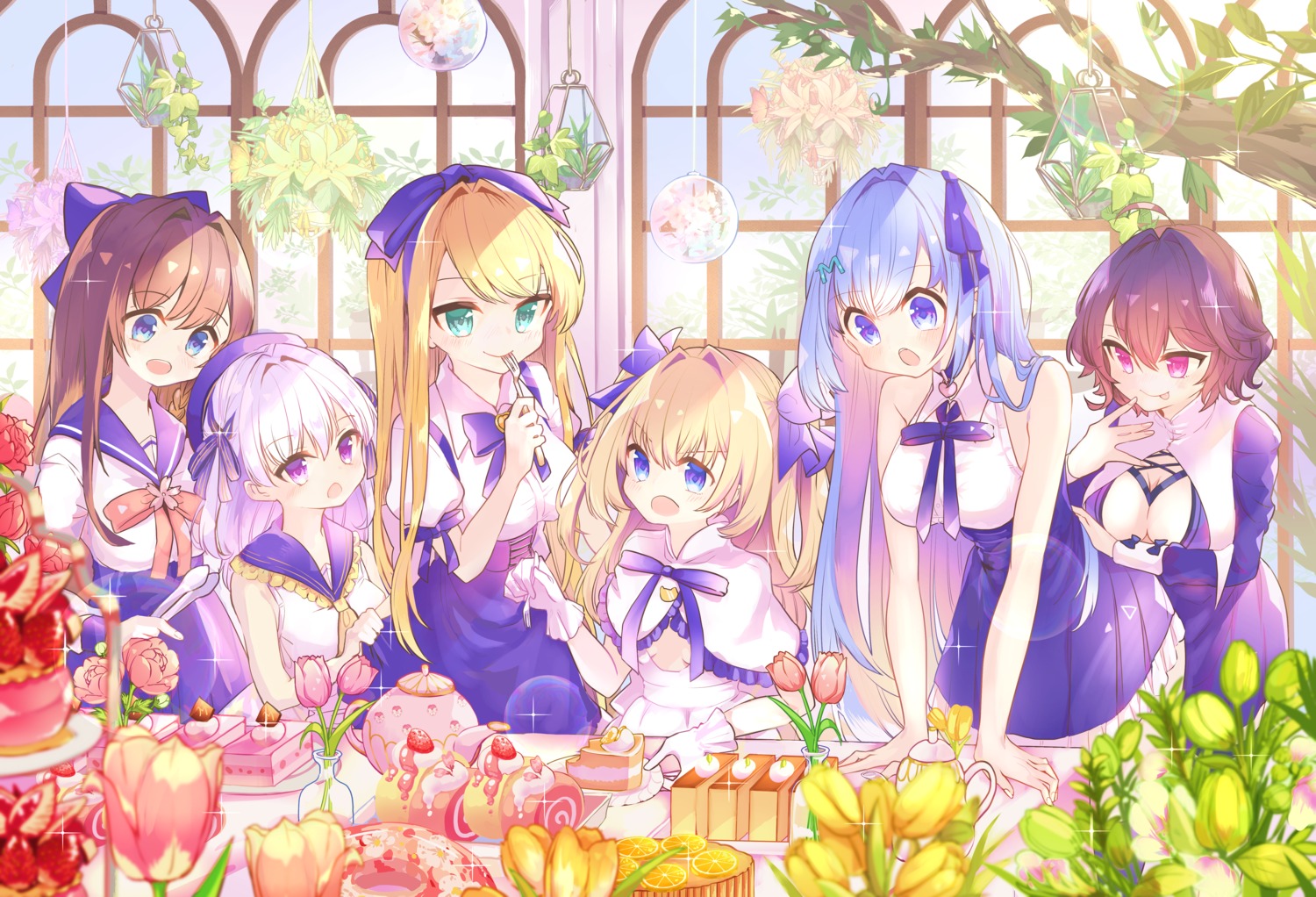 cleavage, ekouji_ruri, emori_el, emori_miku, emori_miku_project, emu_alice, ezuki_luna, haruno_hotaru