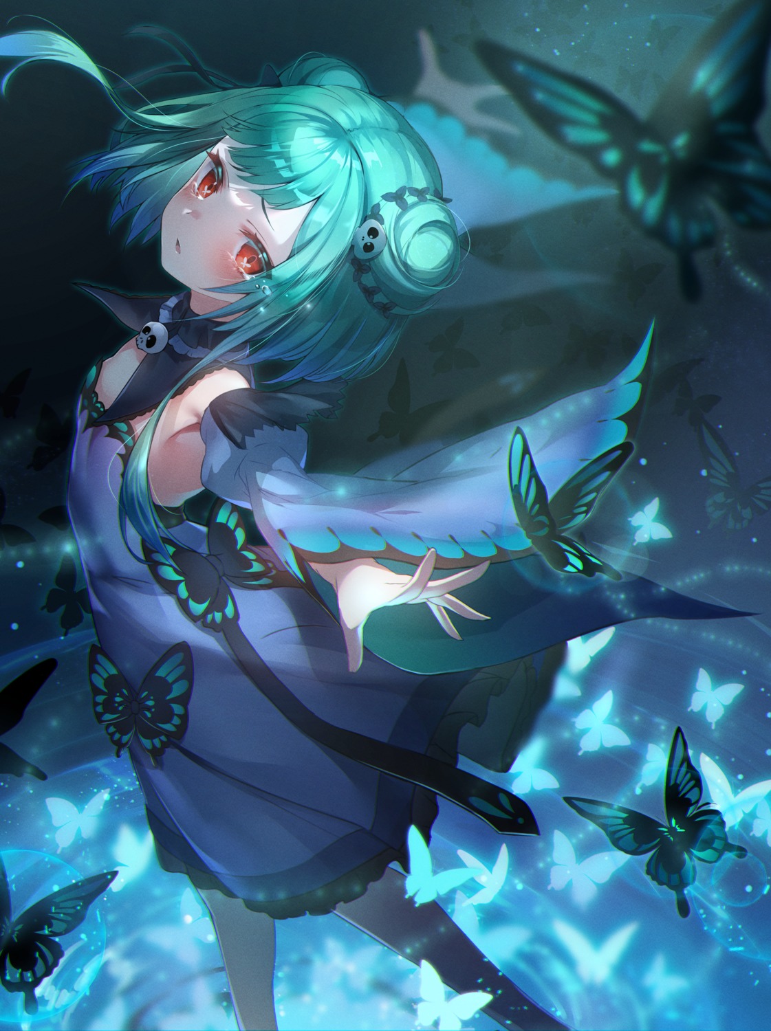 asg, dress, hololive, no_bra, uruha_rushia, wet