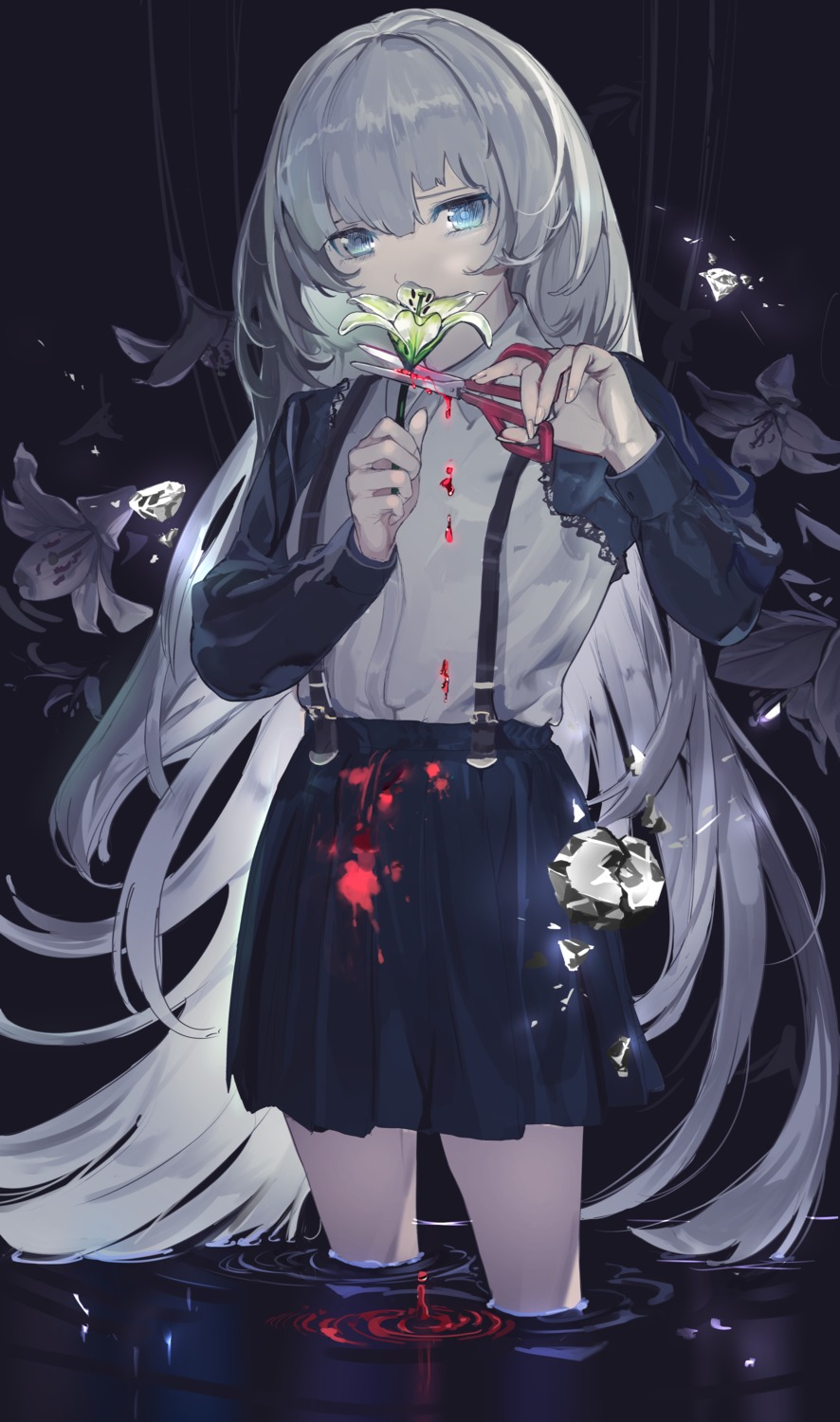 blood, nik_ibi, seifuku, wet