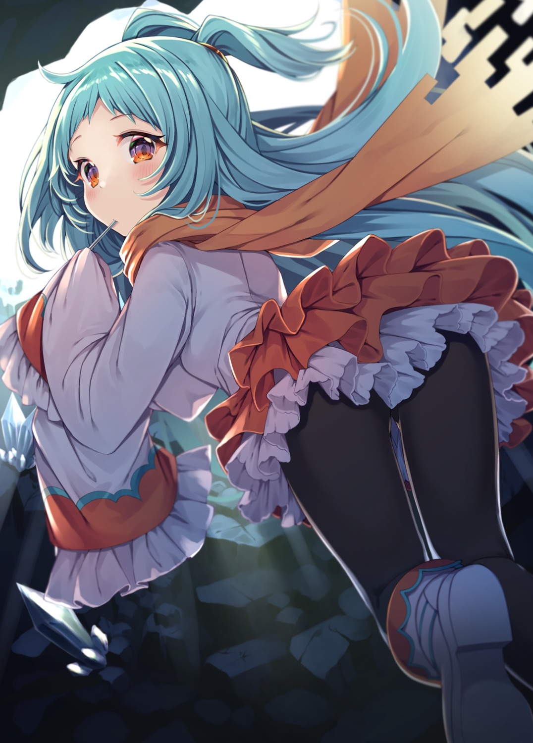 gurasion, izumo_miyako, pantyhose, princess_connect!, princess_connect!_re:dive, skirt_lift