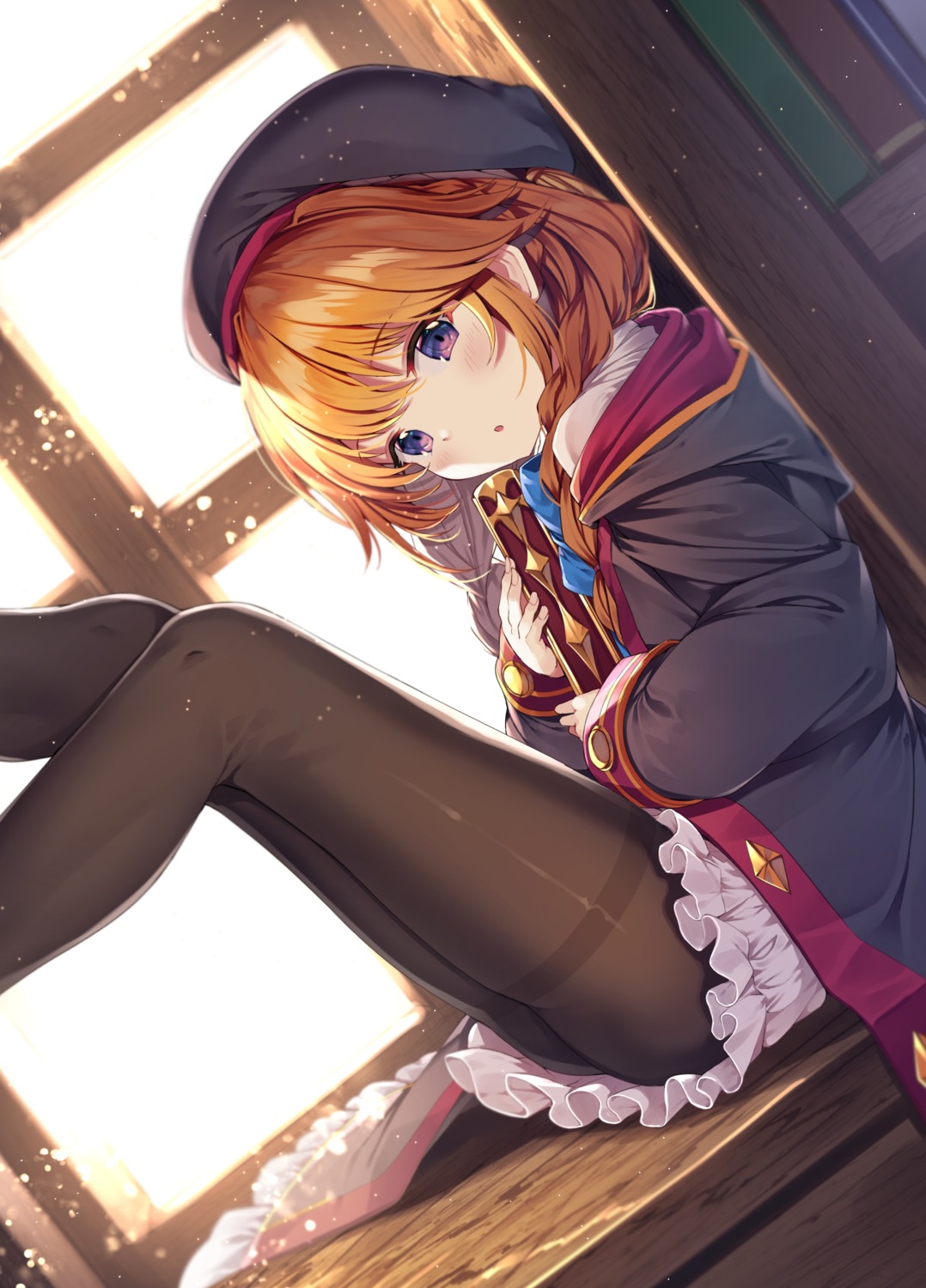 gurasion, pantyhose, princess_connect!, princess_connect!_re:dive, seifuku, shingyouji_yuni, skirt_lift
