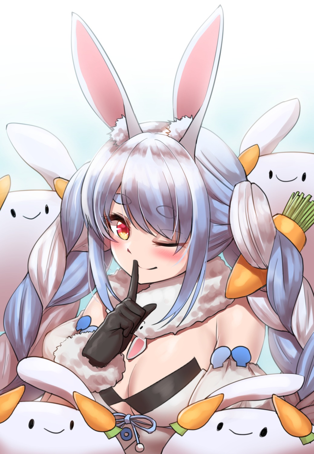 animal_ears, bunny_ears, cho!cho!, hololive, no_bra, usada_pekora