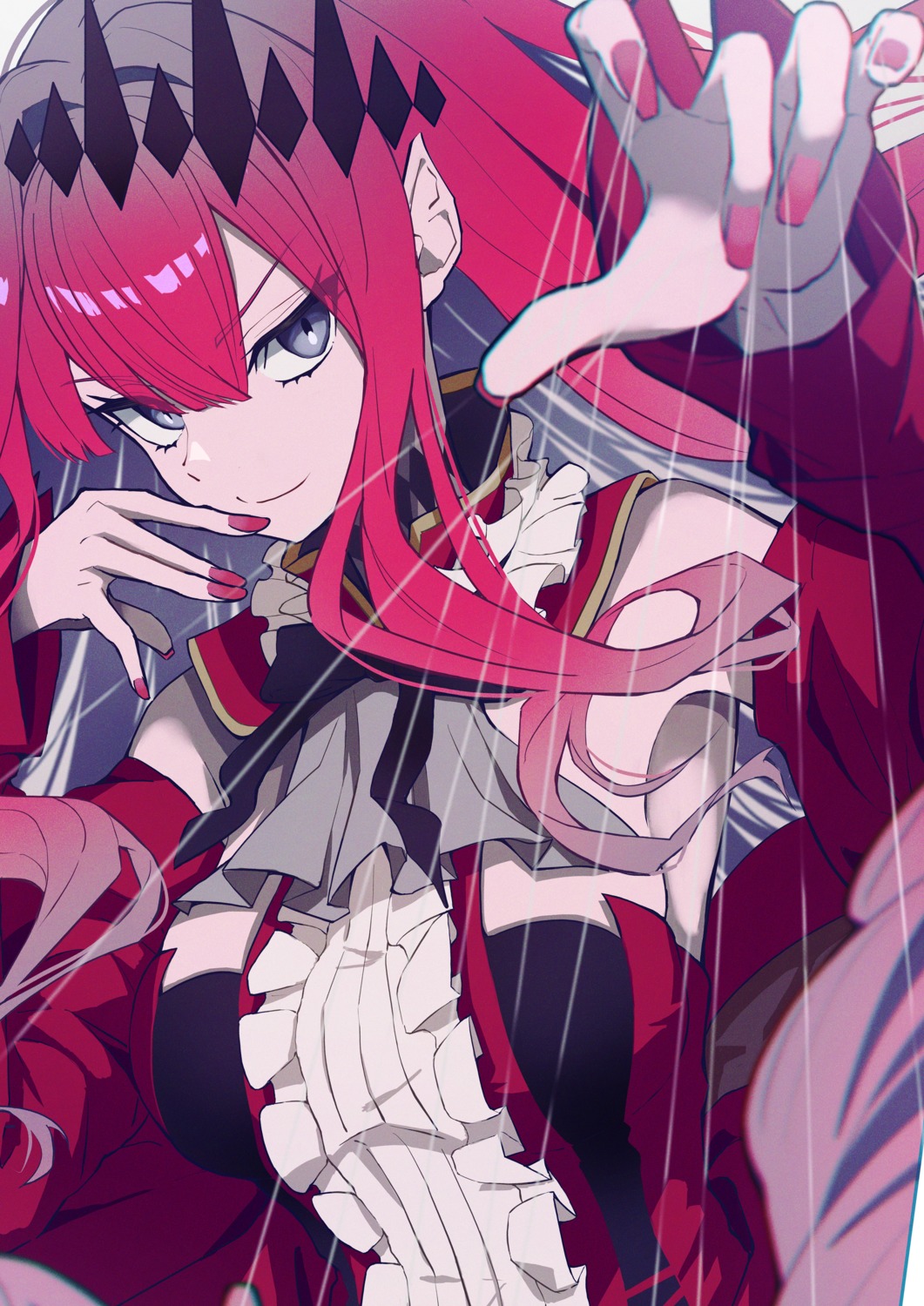 baobhan_sith_(fate), dress, fate/grand_order, ichi_yoshida, pointy_ears, thighhighs