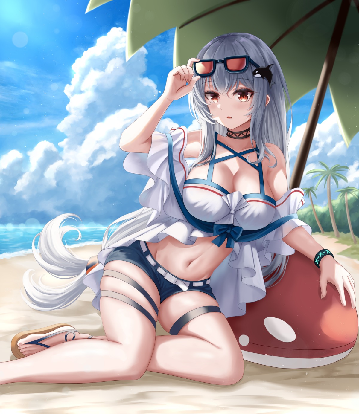 arknights, daisy_cutter, garter, megane, skadi_(arknights)