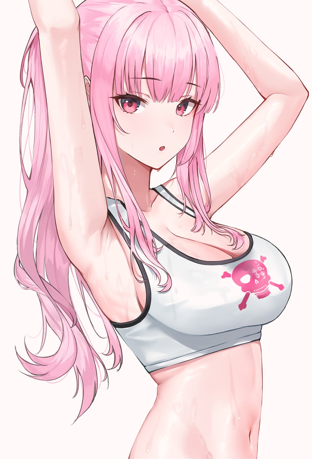 hololive, hololive_english, junkt729, mori_calliope, wet, wet_clothes