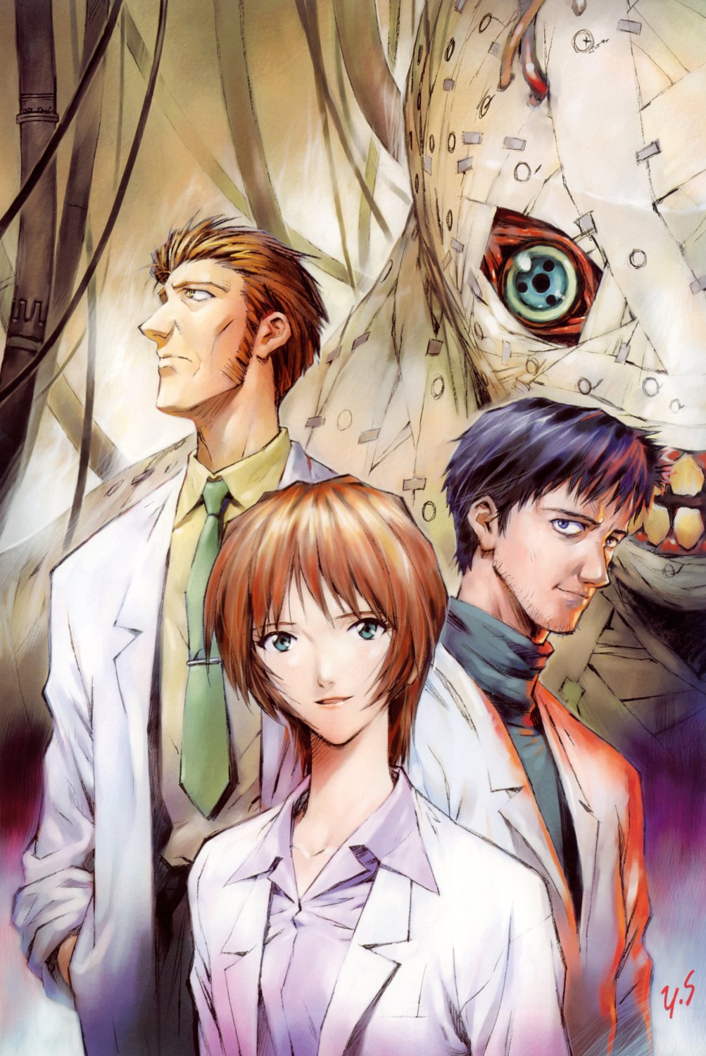 fuyutsuki_kouzou, ikari_gendou, ikari_yui, neon_genesis_evangelion, sadamoto_yoshiyuki