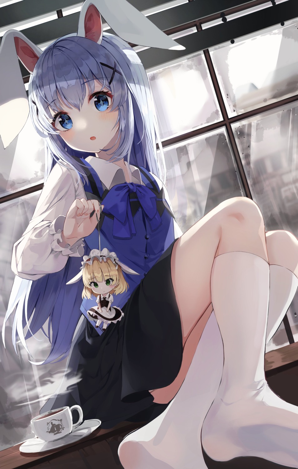 animal_ears, animal_ears_(artist), bunny_ears, chibi, gochuumon_wa_usagi_desu_ka?, kafuu_chino, kirima_sharo, maid