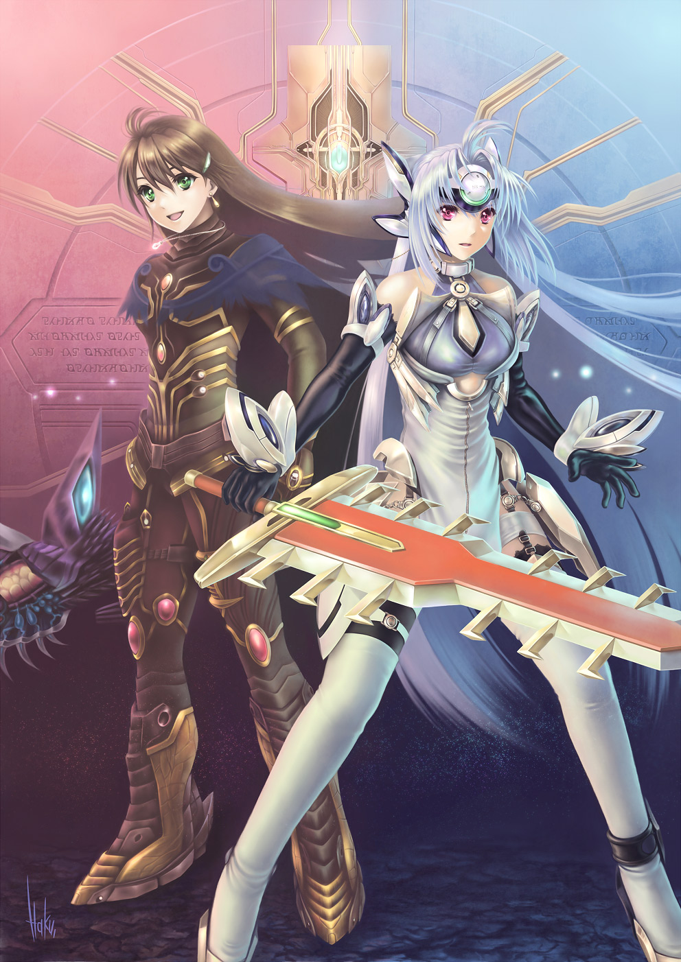 kos-mos, sion_(laterna_magica), uzuki_shion, xenosaga