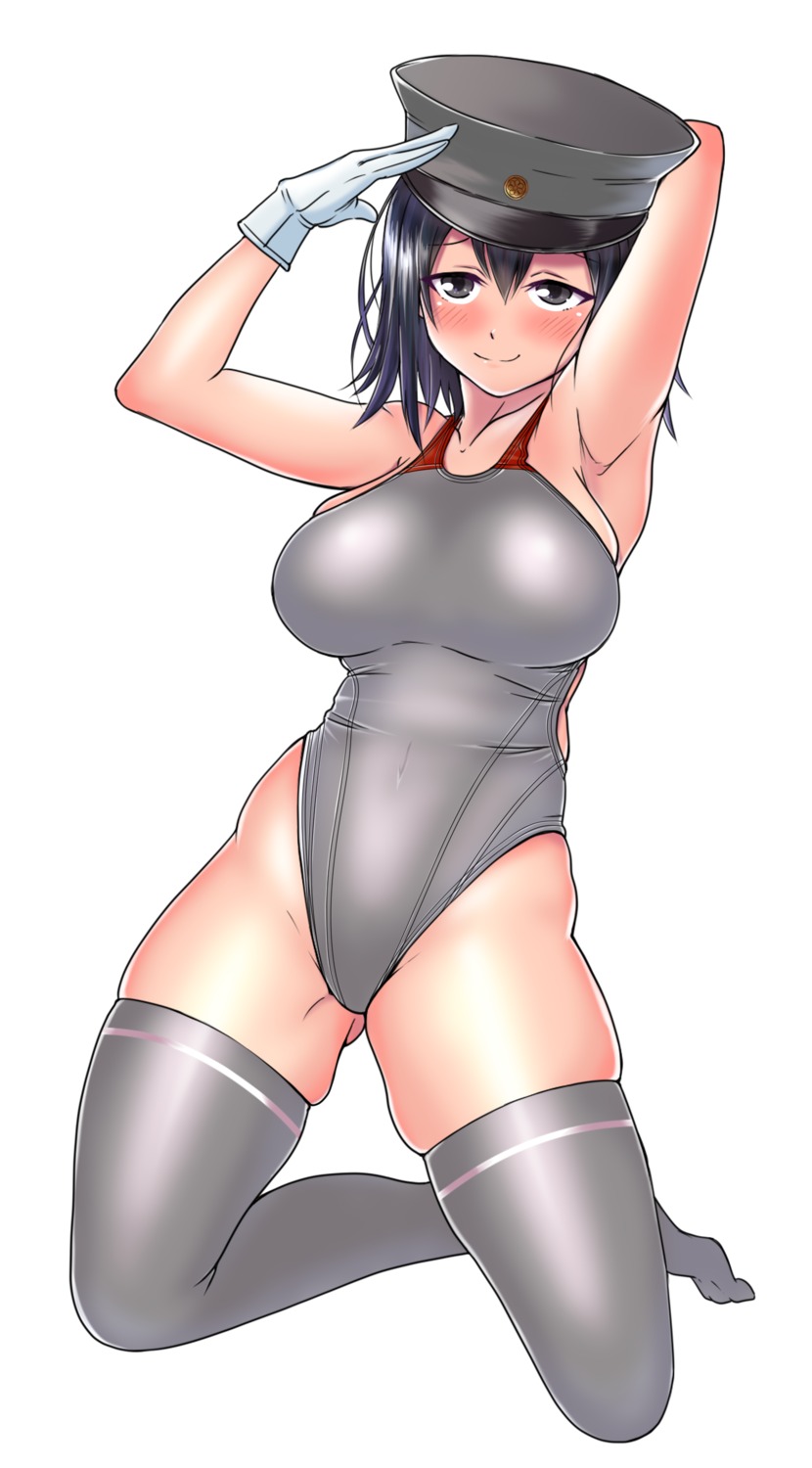 aiuti, akitsu_maru_(kancolle), kantai_collection, swimsuits, thighhighs
