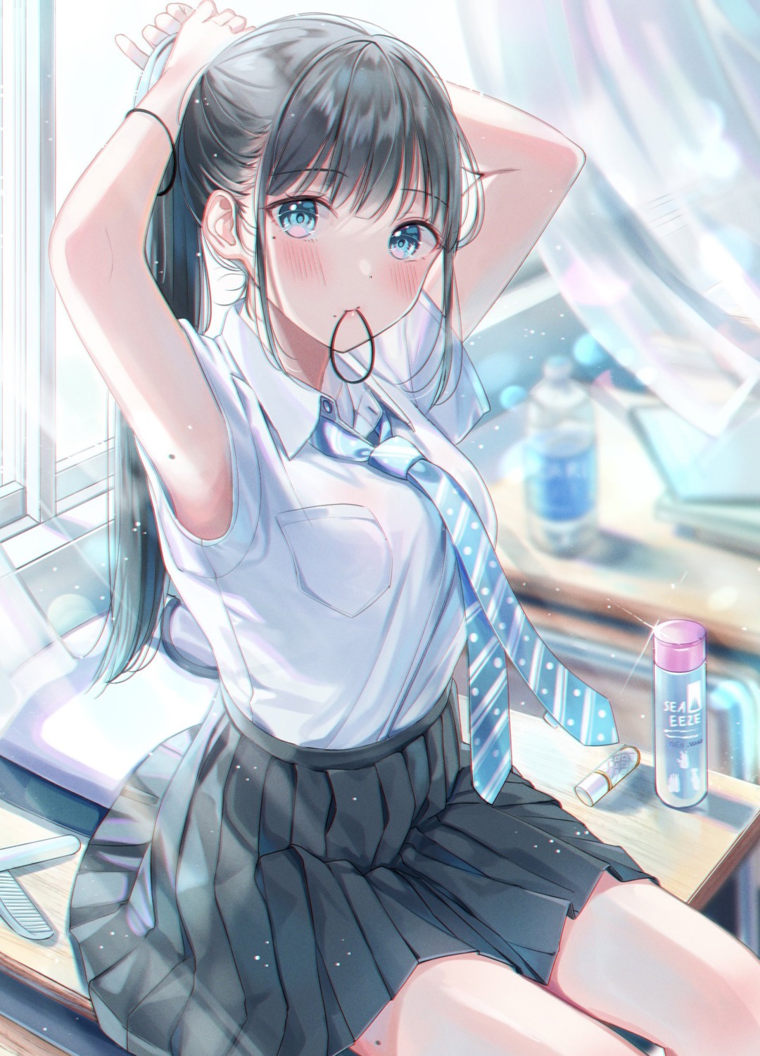 sakura_(39ra), seifuku, skirt_lift