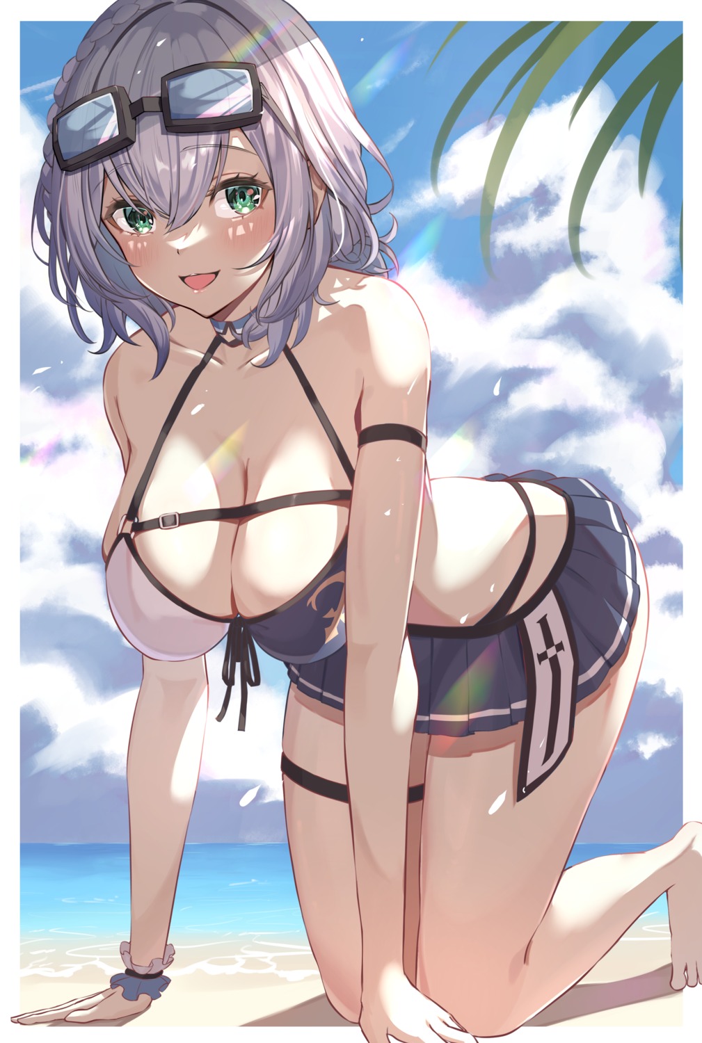 bikini, garter, hololive, ringopan, shirogane_noel, swimsuits