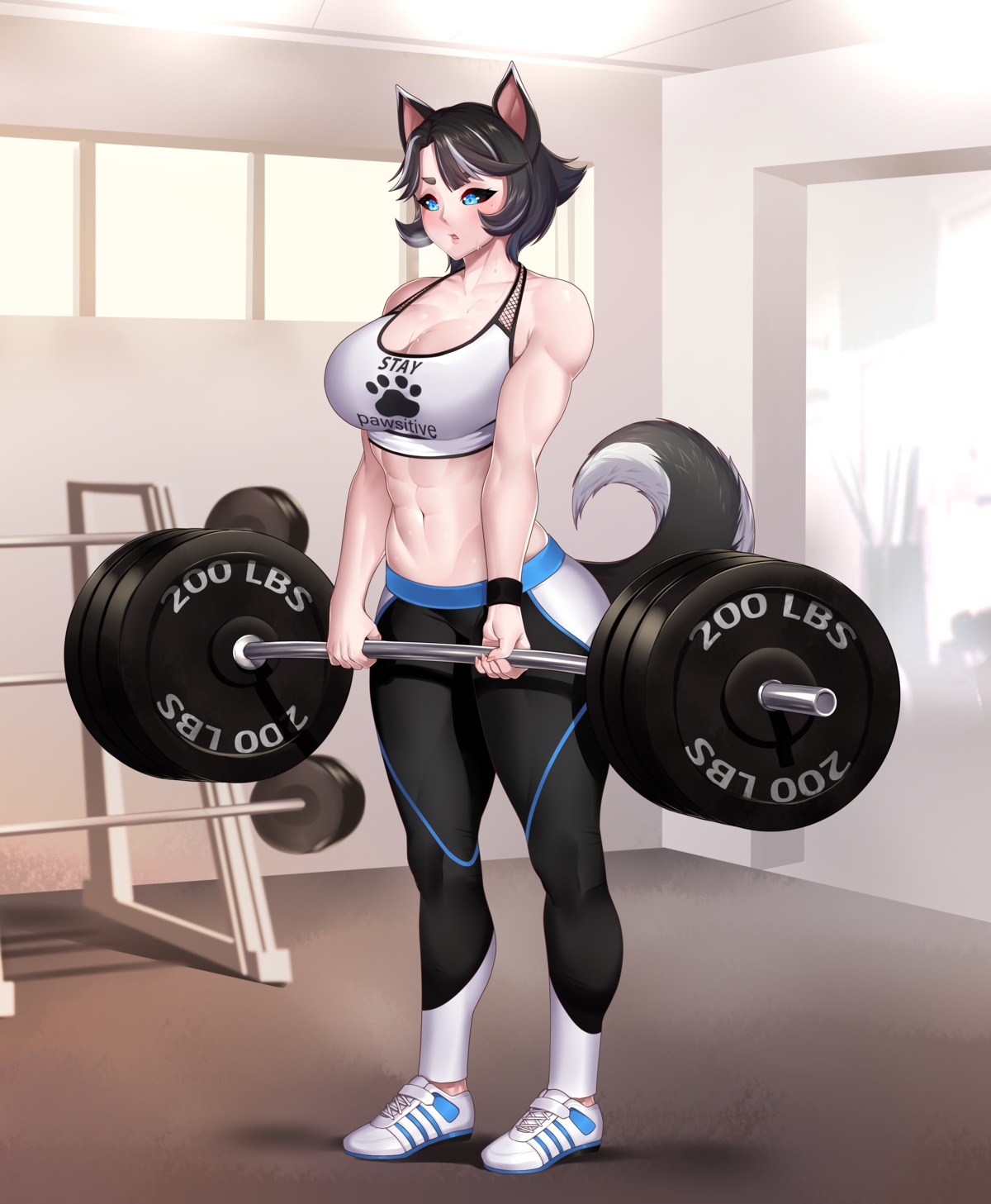 animal_ears, aria_(crystalplanet00), bra, gym_uniform, inumimi, tagme, tail, wet