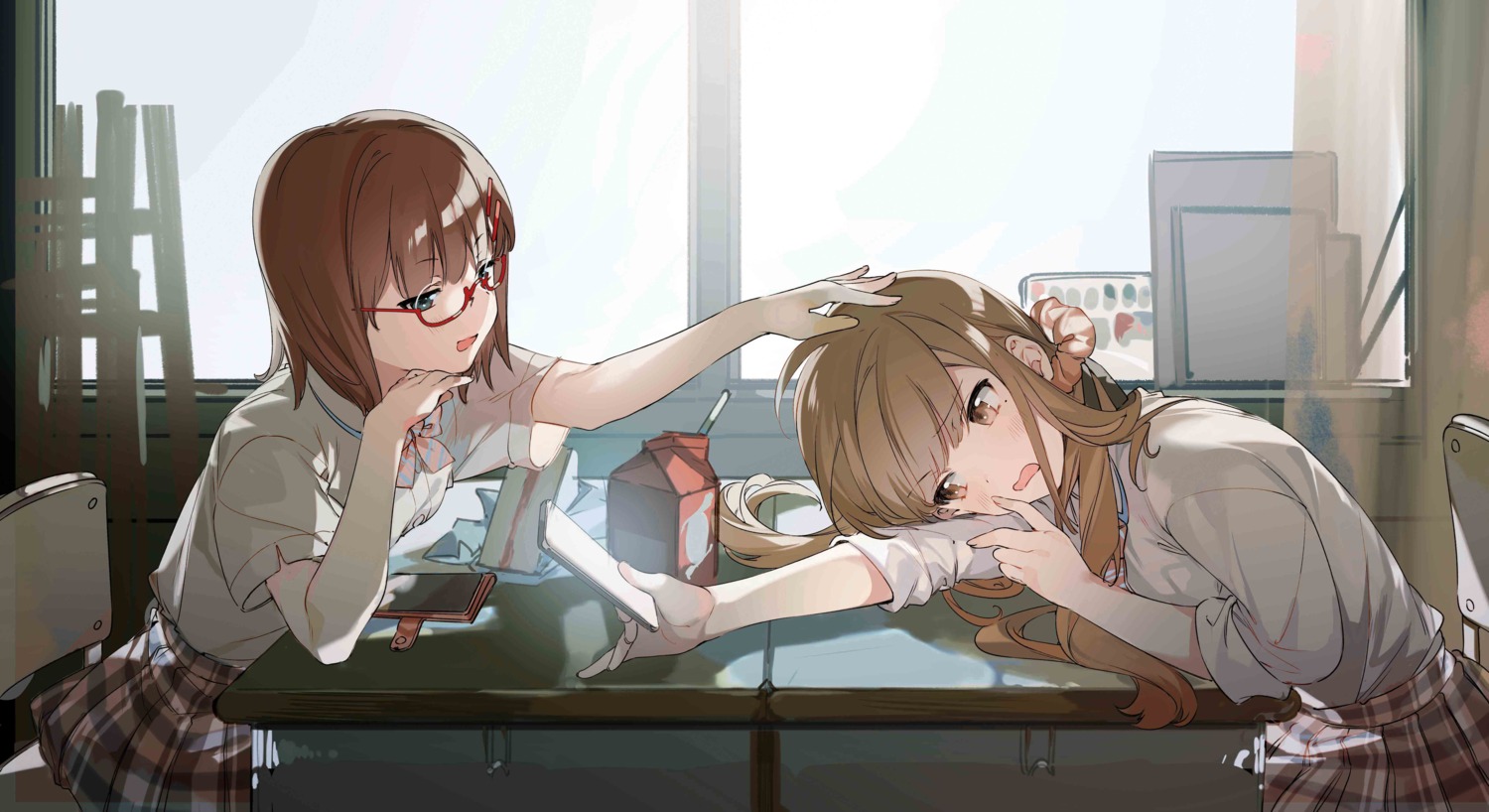 almic, jinguuji_naori, kamedake_ririsu, koi_wa_futago_de_warikirenai, megane, seifuku