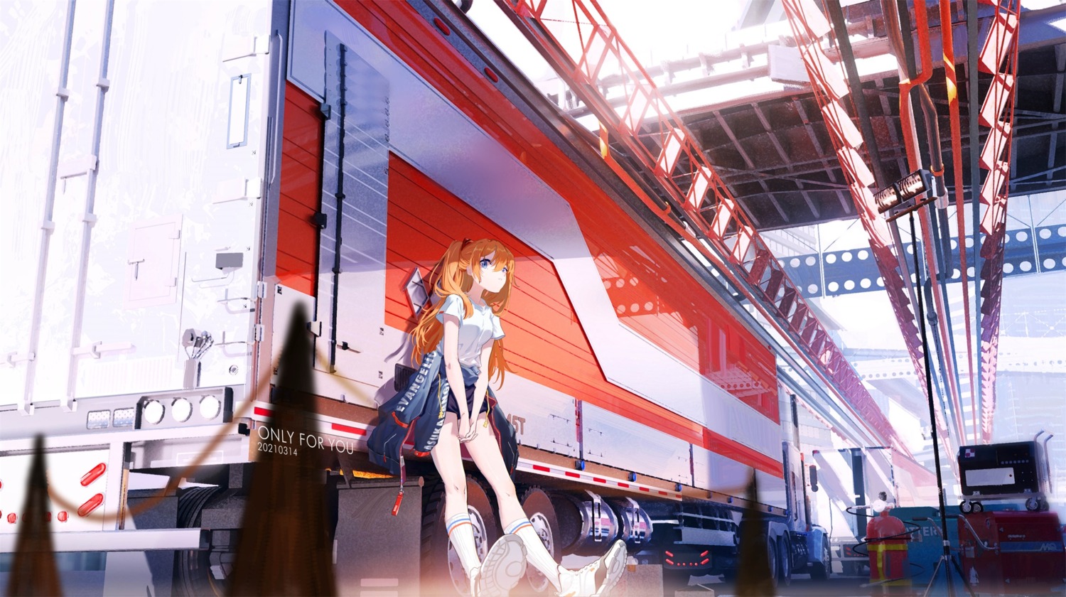 landscape, neon_genesis_evangelion, souryuu_asuka_langley, ya_yan