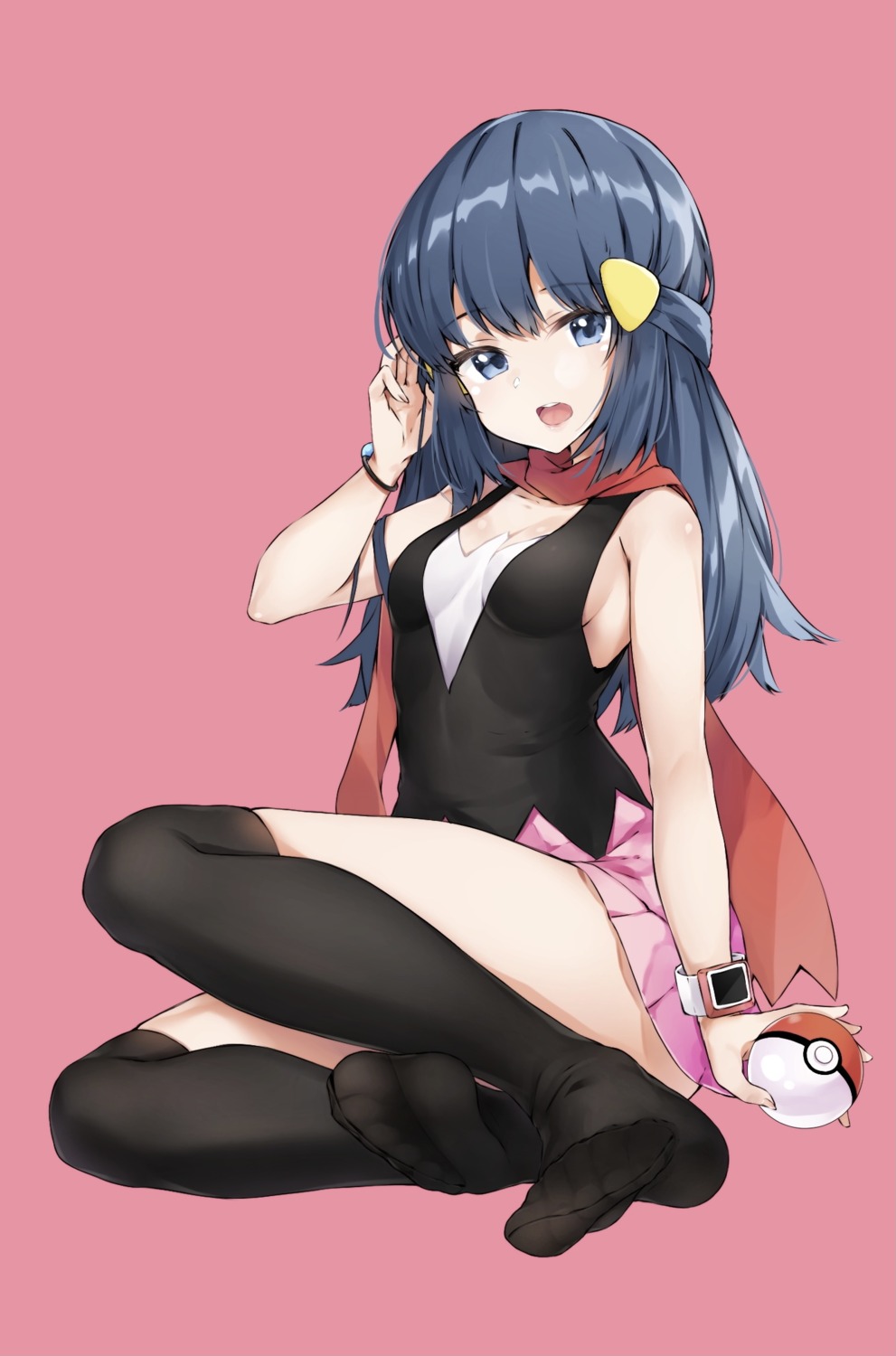 feet, hikari_(pokemon), hyouta_(yoneya), pokemon, pokemon_bdsp, pokemon_dppt, skirt_lift, thighhighs