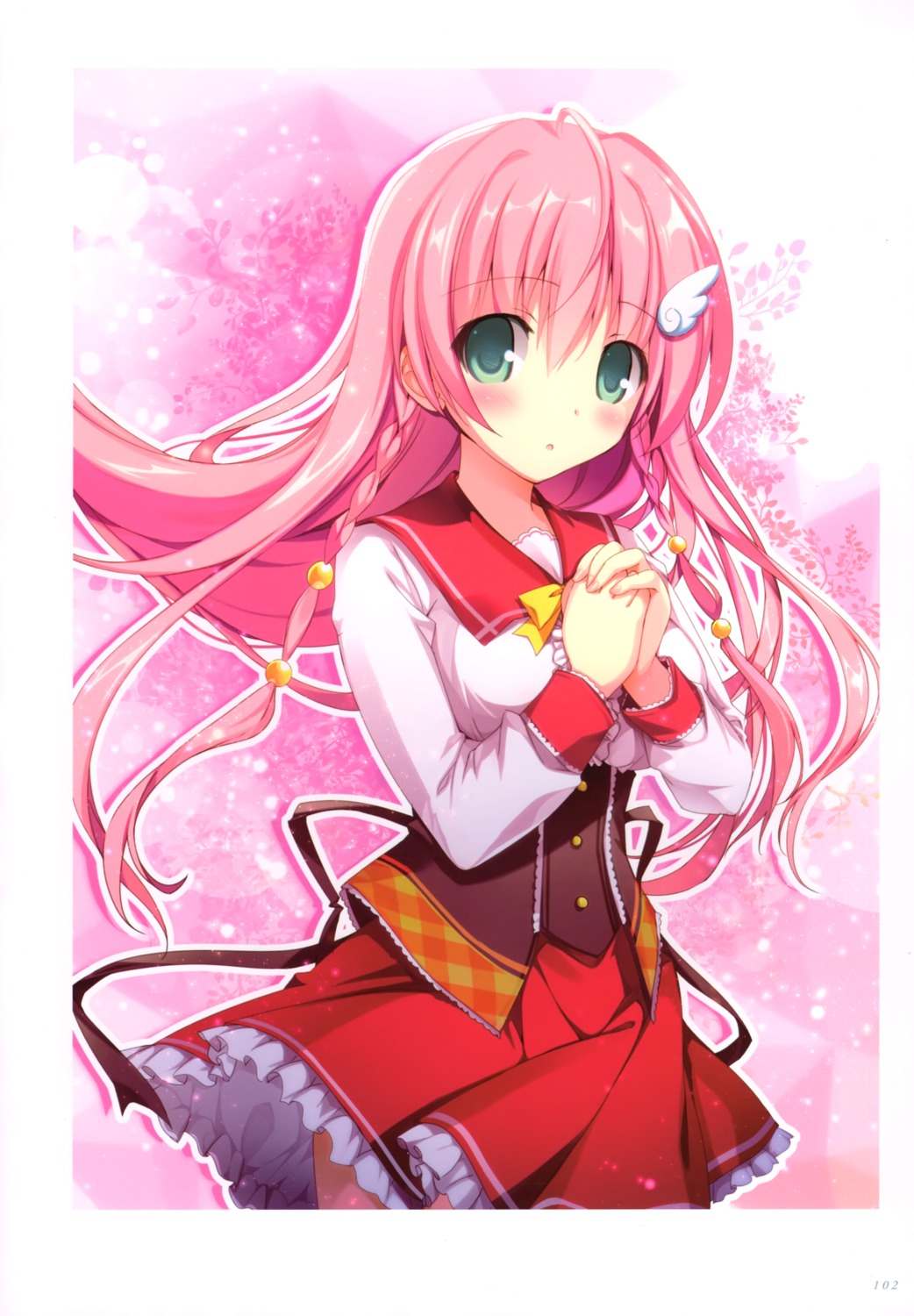 akiyume_kukuru, karory, kodaka_yuzuki, seifuku, skirt_lift, sumikko-soft