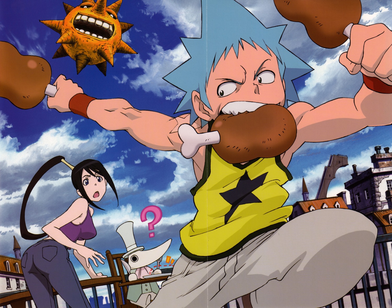 black_star, crease, excalibur, nakatsukasa_tsubaki, soul_eater