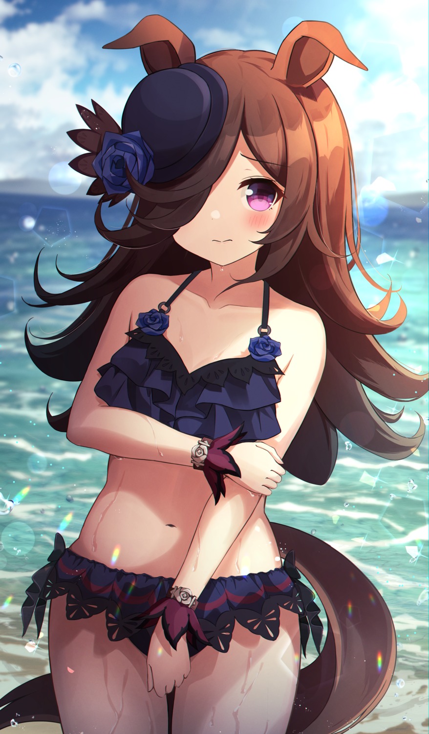 animal_ears, bikini, hazuki_lime, rice_shower_(umamusume), swimsuits, tail, uma_musume_pretty_derby, wet
