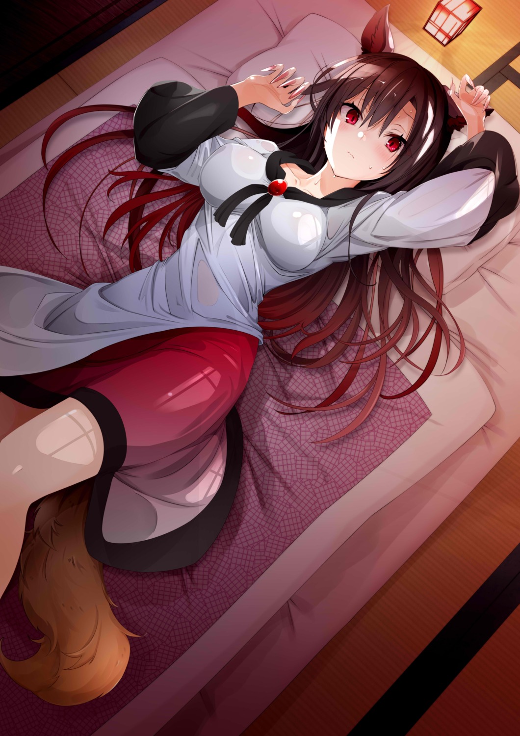 animal_ears, imaizumi_kagerou, tail, touhou, vane