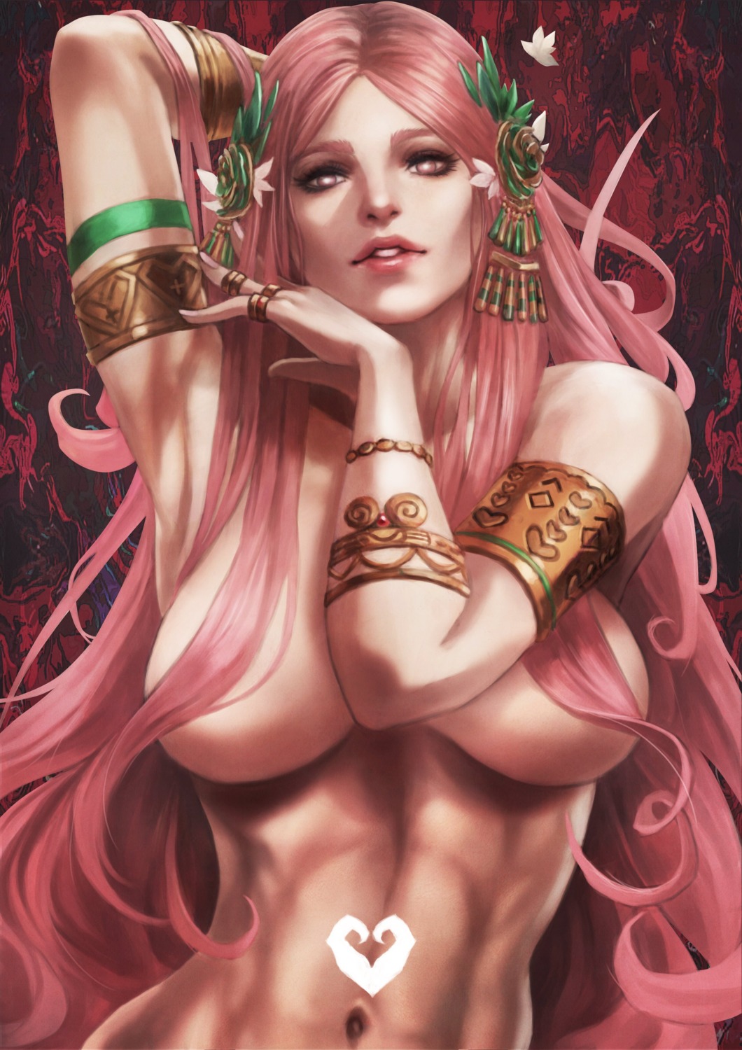 aphrodite_(hades), hades_(game), monori_rogue, tattoo, topless
