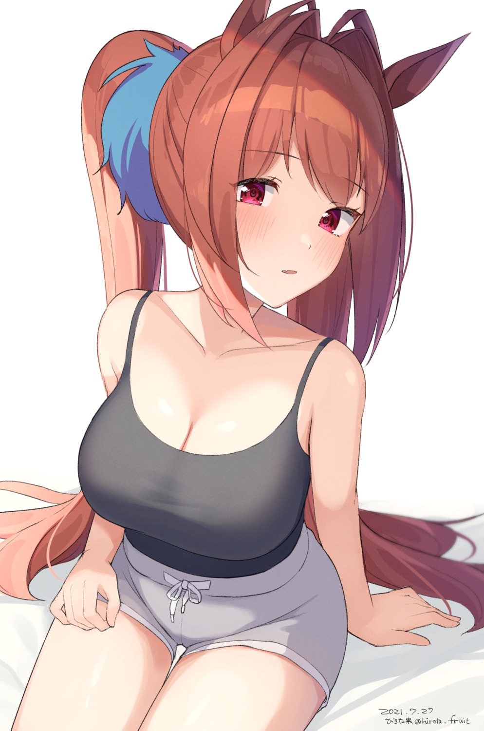 animal_ears, cleavage, daiwa_scarlet_(umamusume), hirota_fruit, uma_musume_pretty_derby