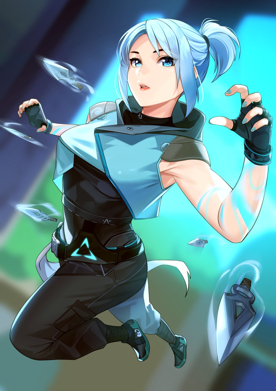 jett_(valorant), kagematsuri, valorant, weapon