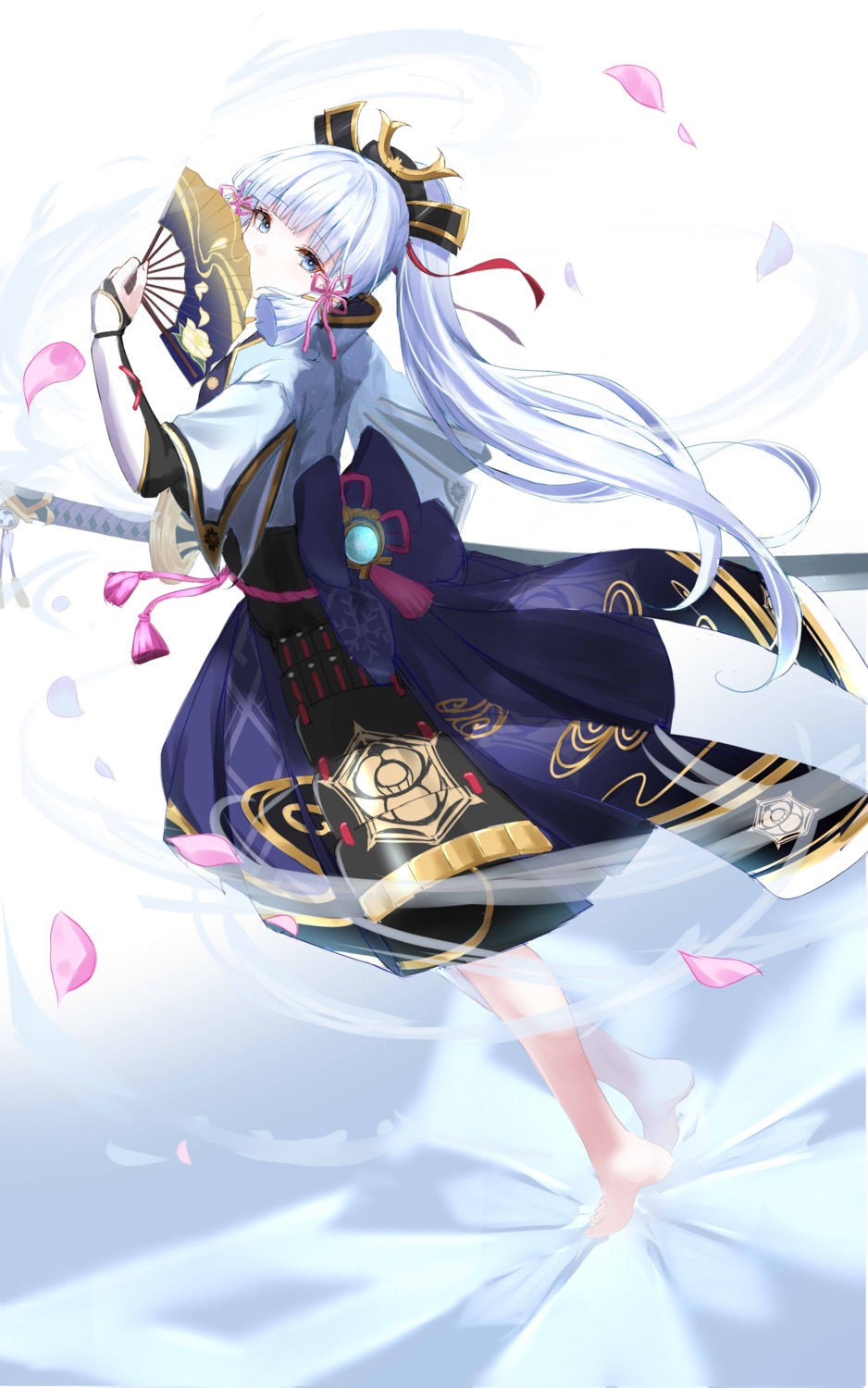 351_rane, armor, genshin_impact, japanese_clothes, kamisato_ayaka, sword