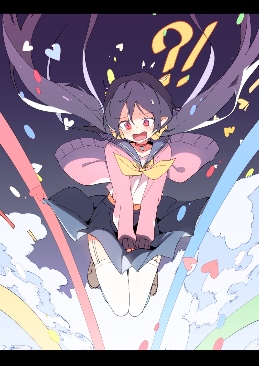 luke_(dydansgur), seifuku, skirt_lift, stockings, sweater, thighhighs