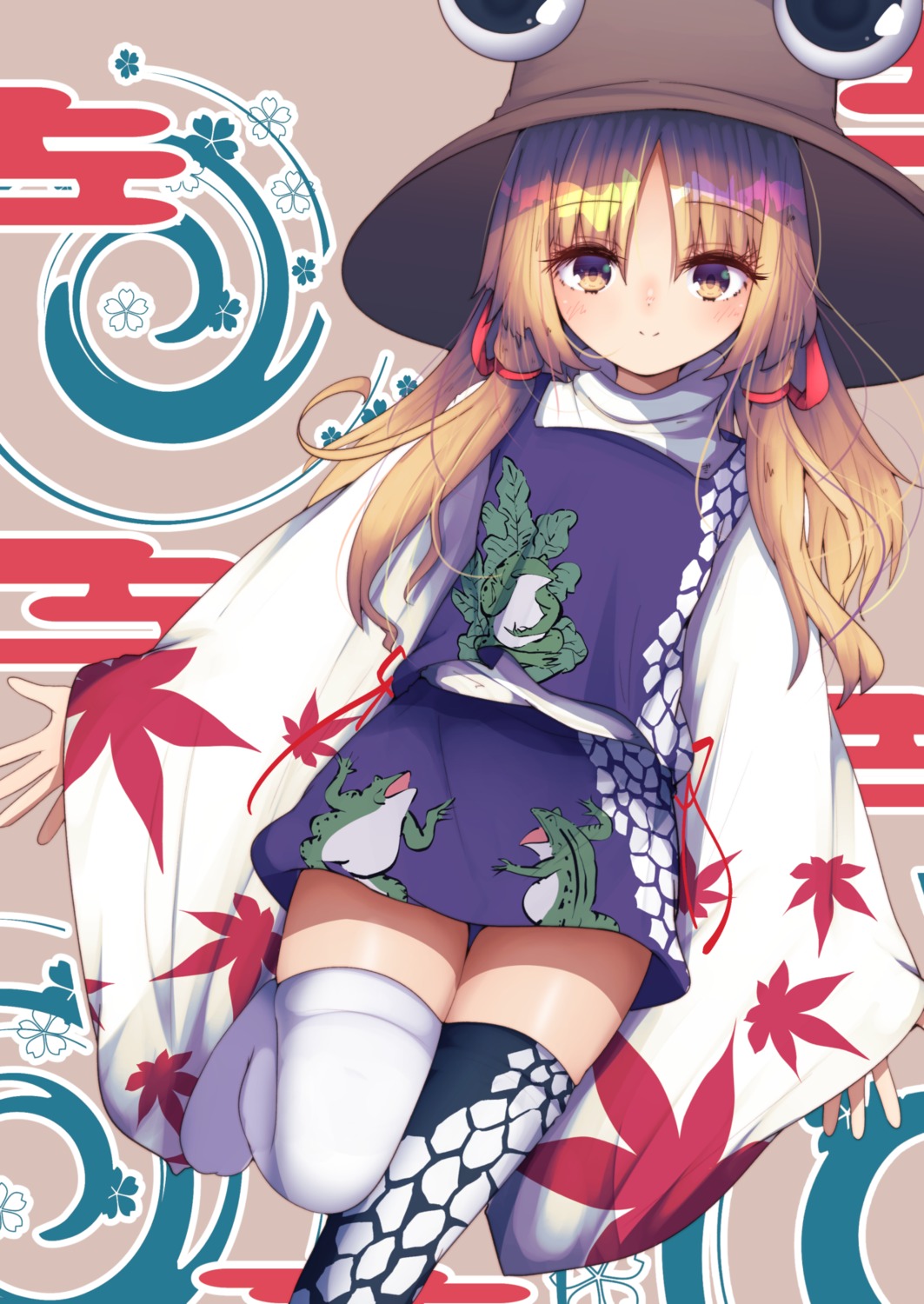 darumoon, moriya_suwako, thighhighs, touhou