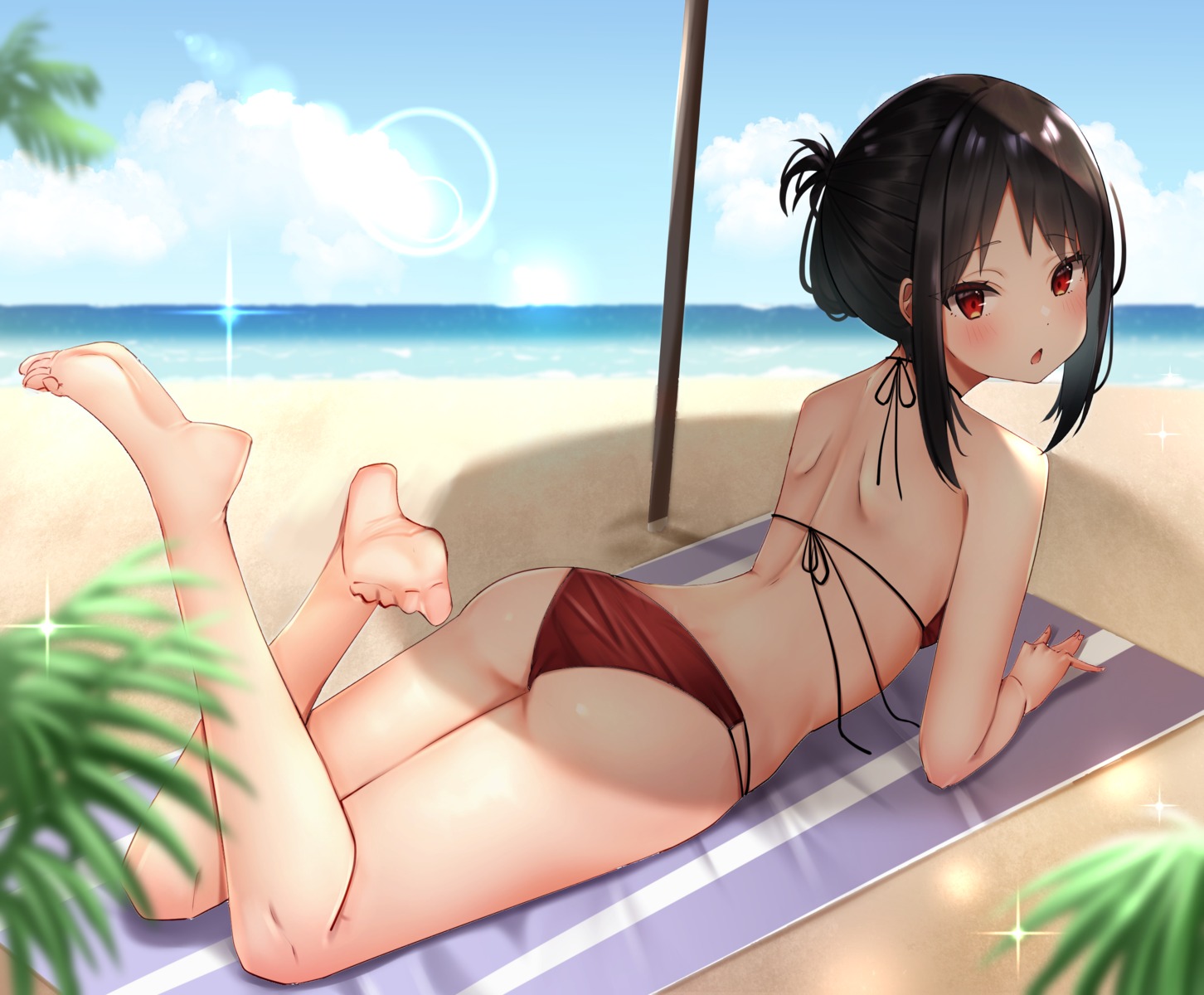 ass, bikini, feet, kaguya-sama_wa_kokurasetai_~tensai-tachi_no_renai_zunousen~, onigirisss, shinomiya_kaguya, swimsuits