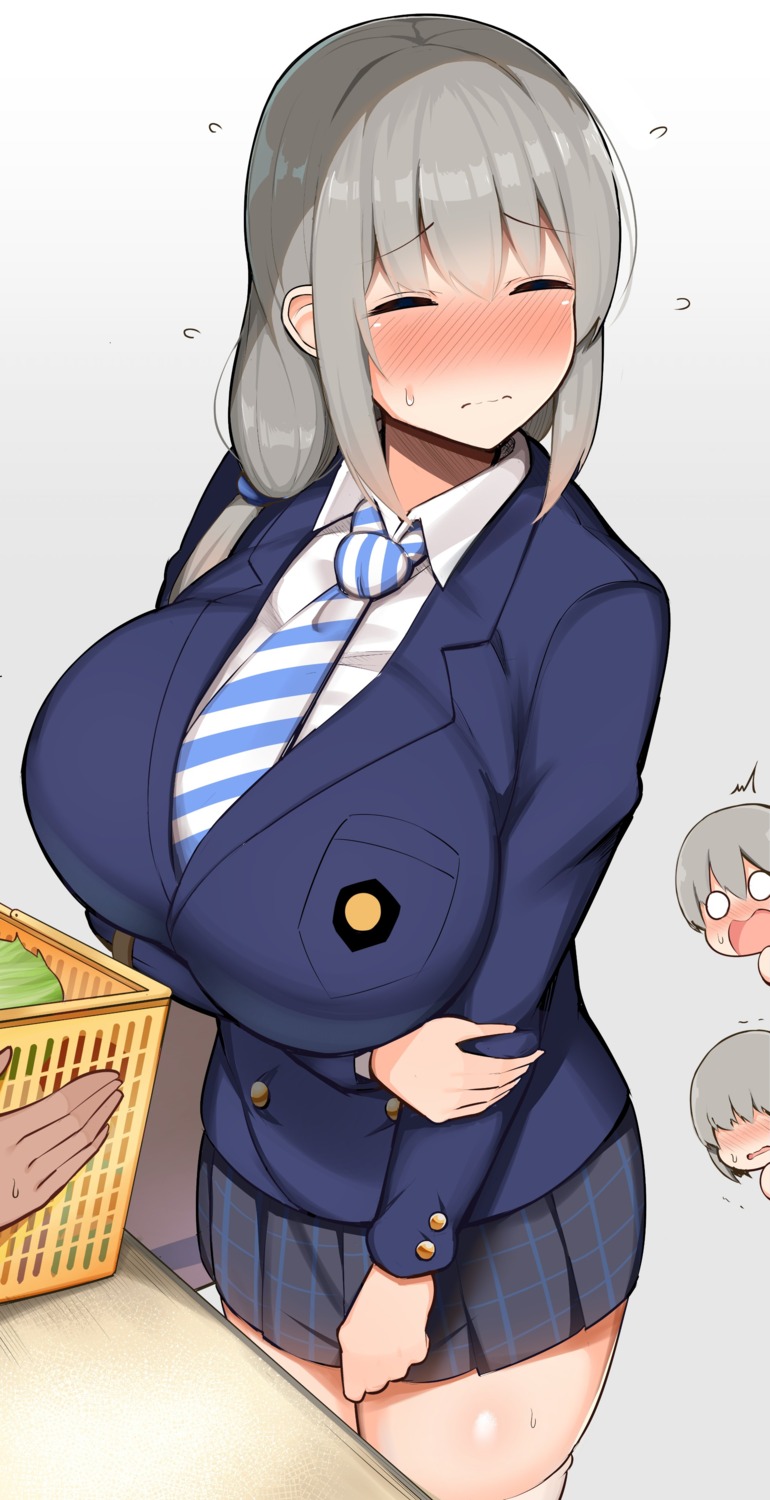 jakko, seifuku, uzaki-chan_wa_asobi_tai!, uzaki_hana, uzaki_tsuki, uzaki_yanagi