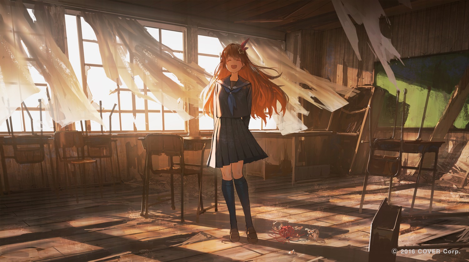 hololive, hololive_error, misora_shino, reoen, seifuku, tokino_sora