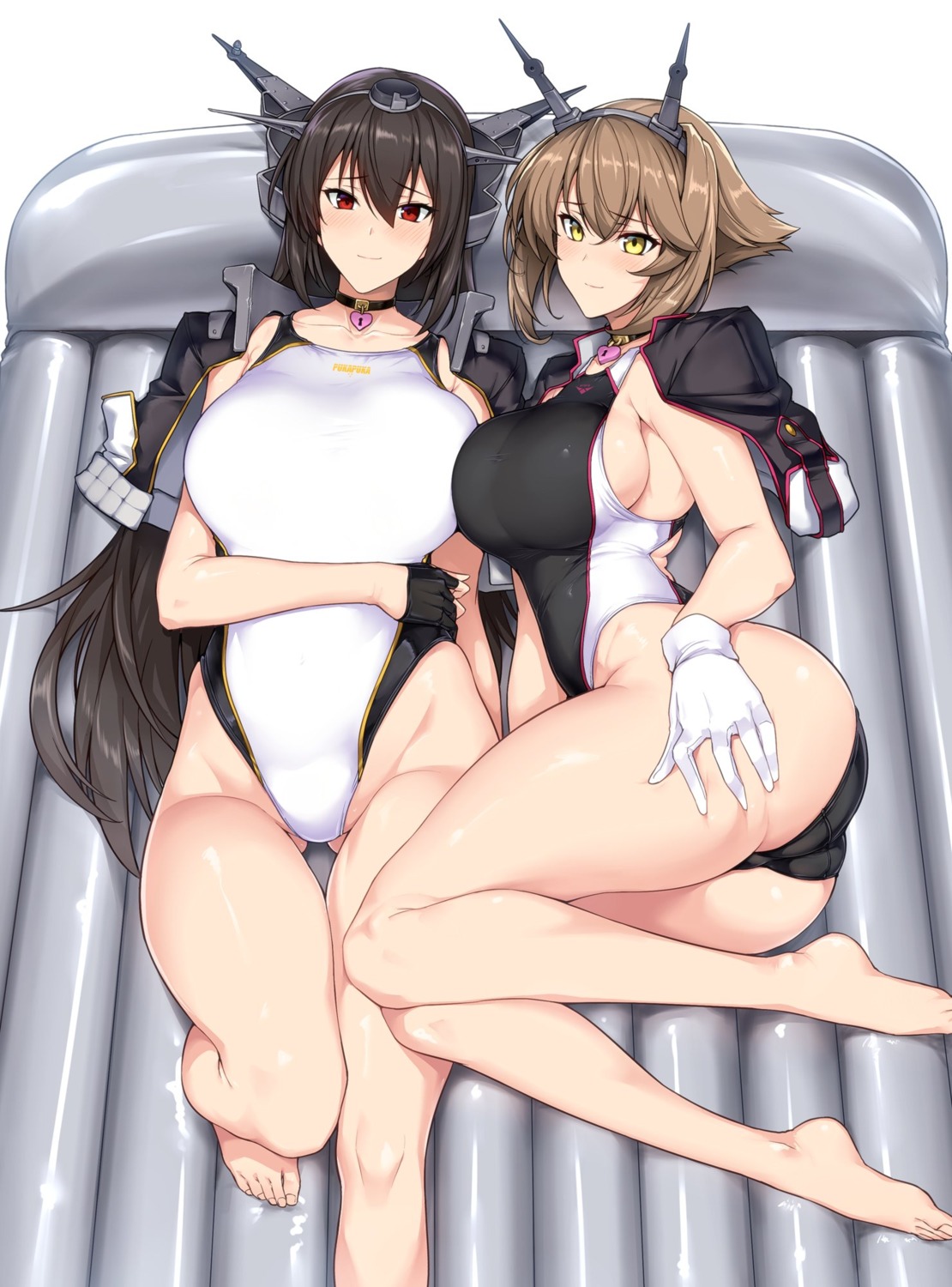 ass, halcon, kantai_collection, mutsu_(kancolle), nagato_(kancolle), swimsuits