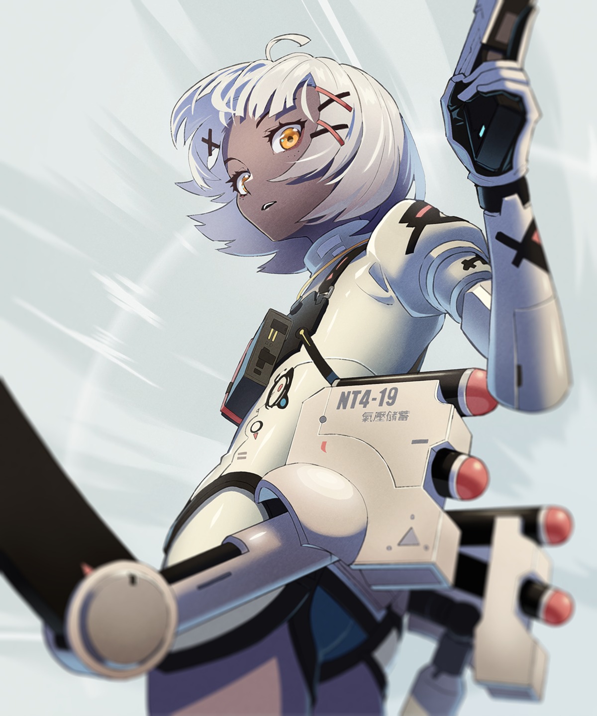 bodysuit, gun, ichiyon, mecha_musume, punishing:_gray_raven, sophia_(punishing:_gray_raven)