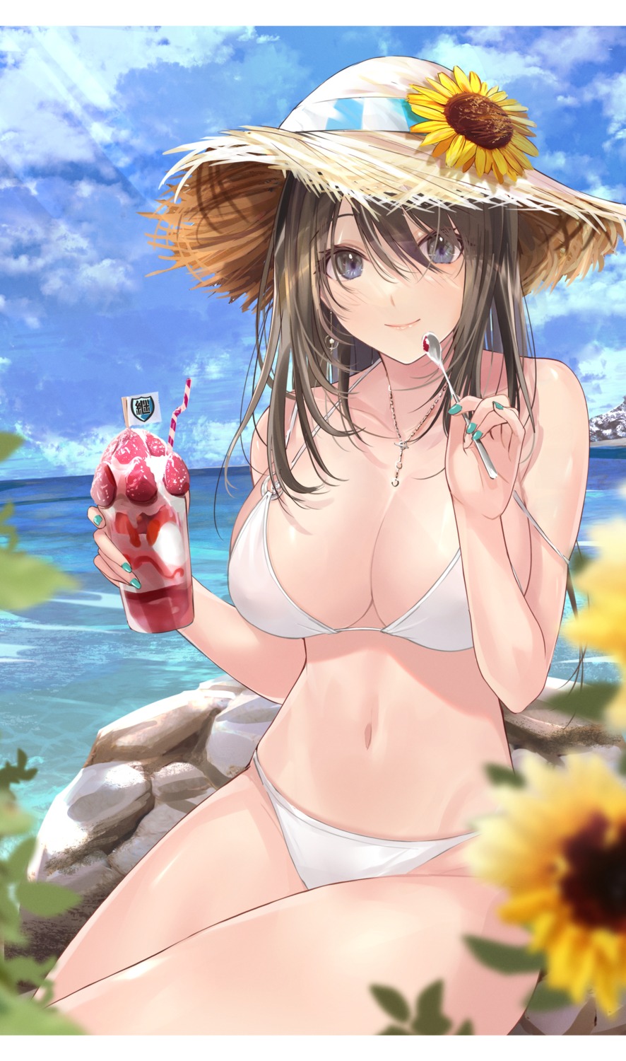 artist_revision, bikini, girls_und_panzer, mexif, mika_(girls_und_panzer), swimsuits