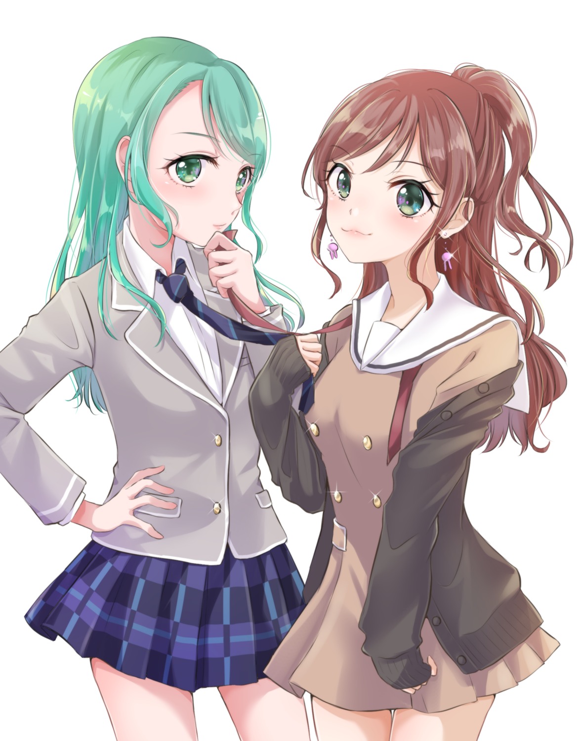 bang_dream!, bang_dream!_episode_of_roselia, chizoku_sawa, hikawa_sayo, imai_lisa, seifuku, sweater