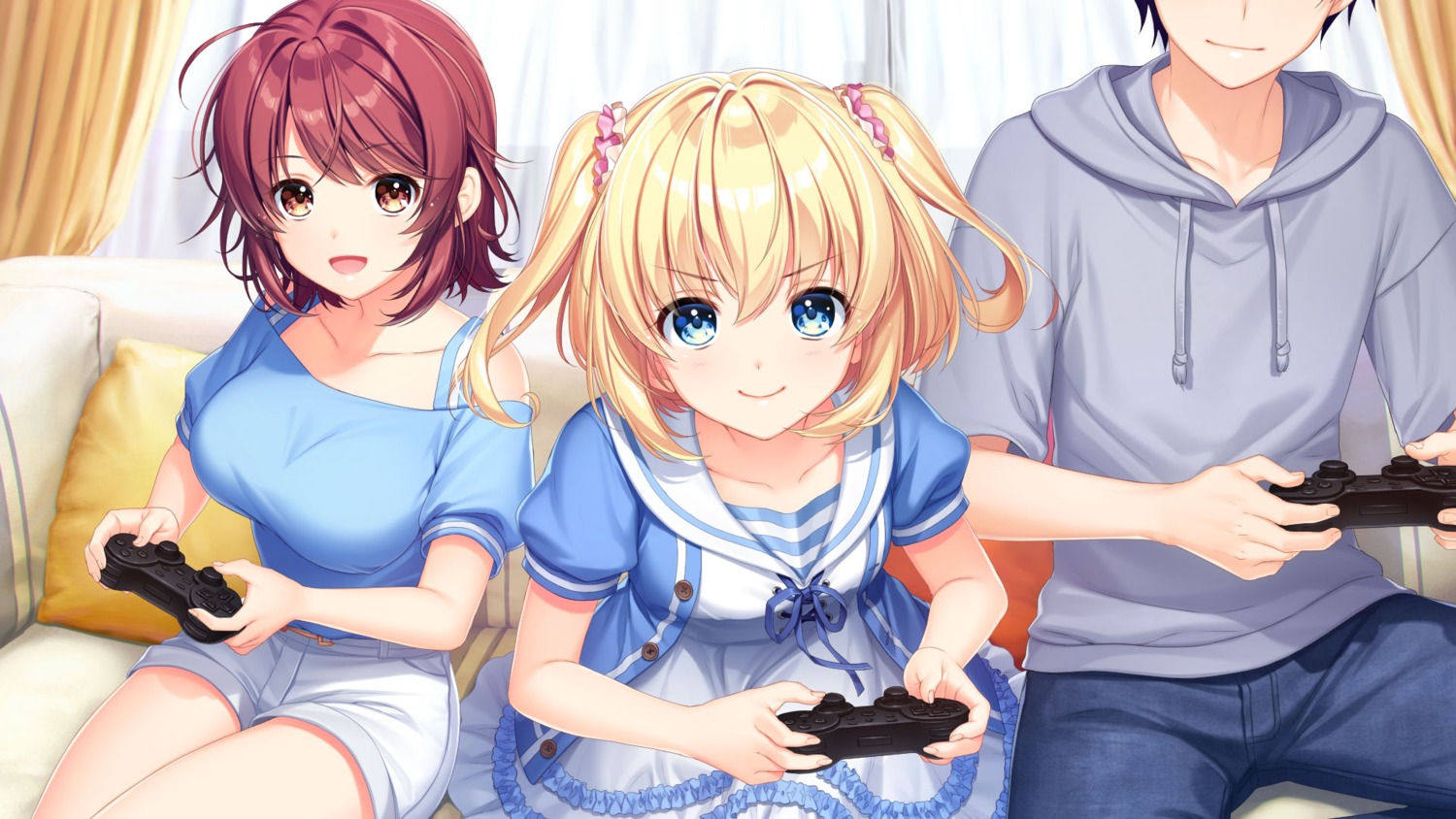 aino+links, amahoshi_yuina, game_cg, nagima_yumemi, sousaku_kanojo_no_renai_koushiki