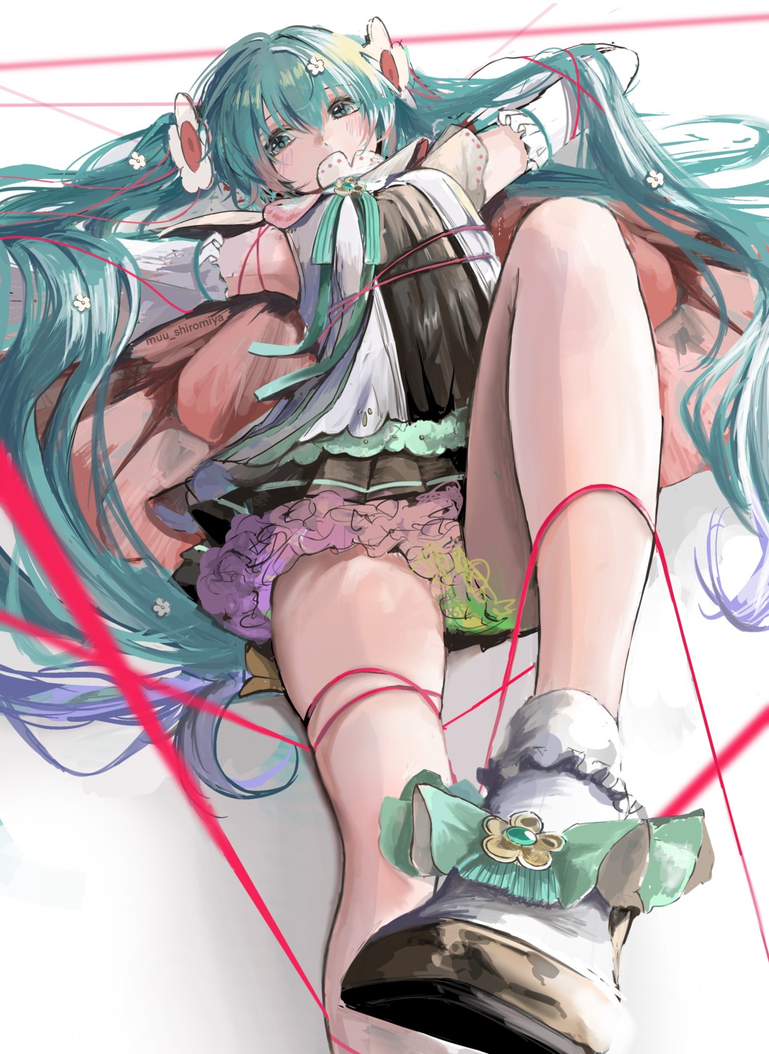 bloomers, hatsune_miku, magical_mirai, muu_(muu_shiromiya), sketch, vocaloid