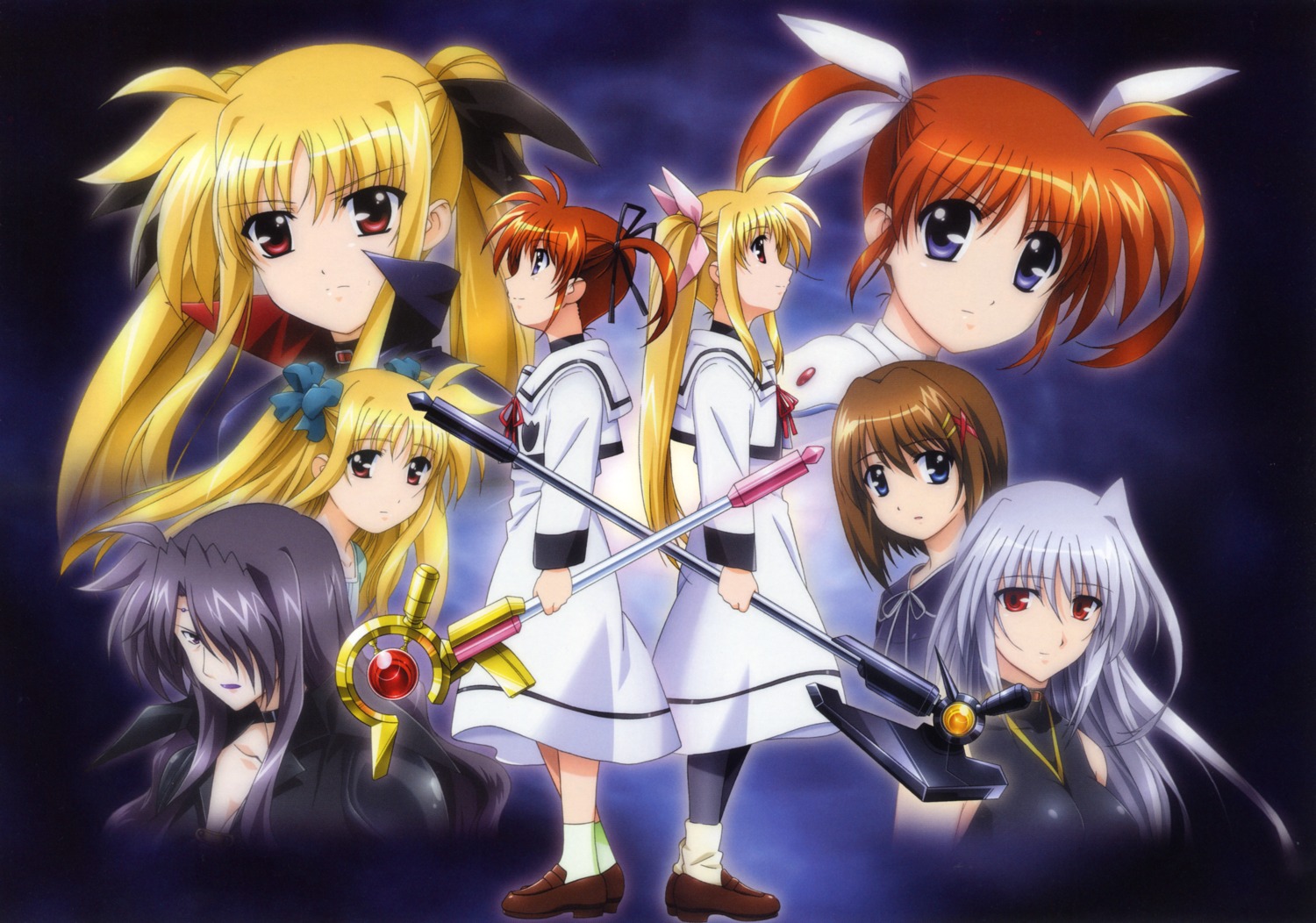 alicia_testarossa, fate_testarossa, mahou_shoujo_lyrical_nanoha, mahou_shoujo_lyrical_nanoha_a's, precia_testarossa, reinforce, screening, takamachi_nanoha