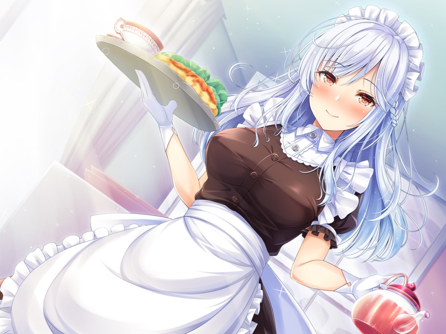 akashio, maid, waitress