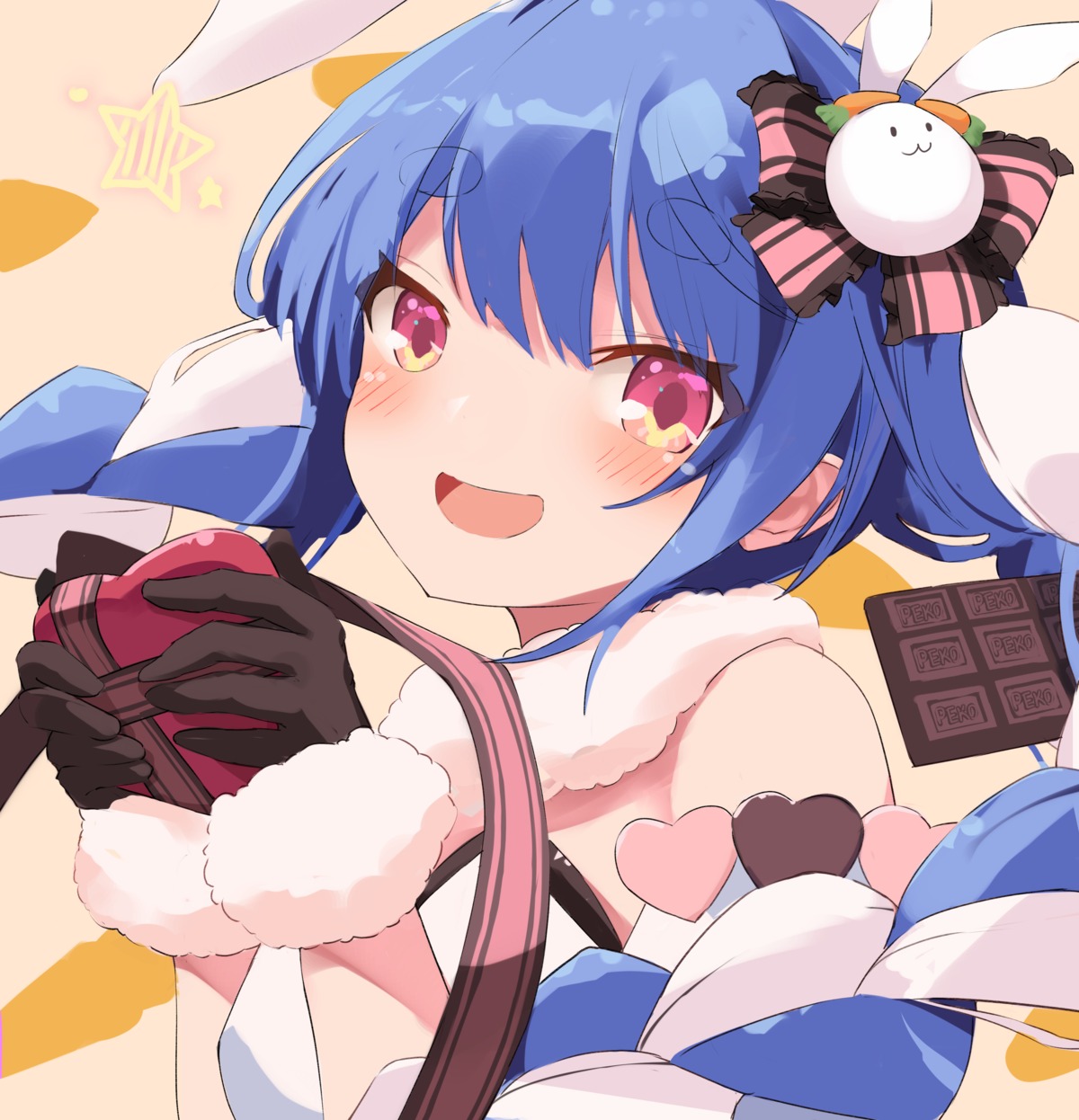 animal_ears, bunny_ears, hololive, remini, usada_pekora, valentine