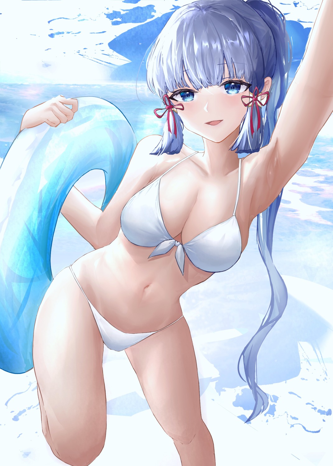 bikini, genshin_impact, kamisato_ayaka, qing_cheng_ran, swimsuits