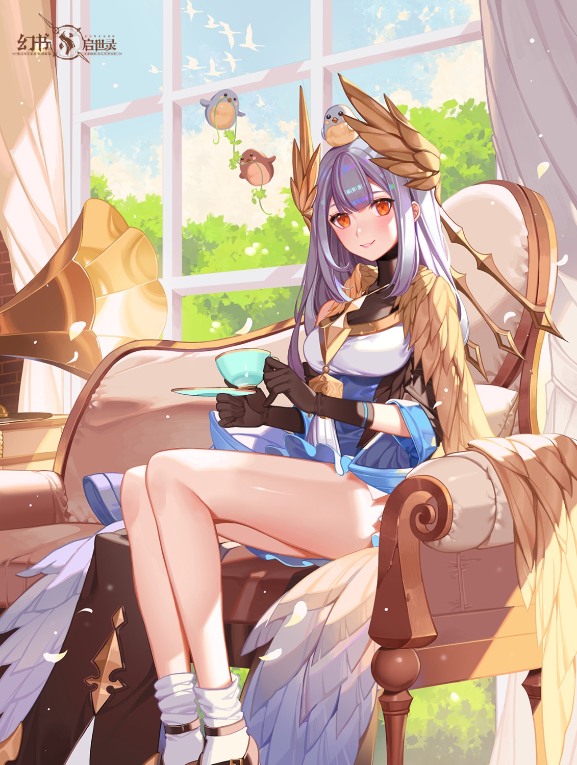 orange_sekaii, skirt_lift, wings
