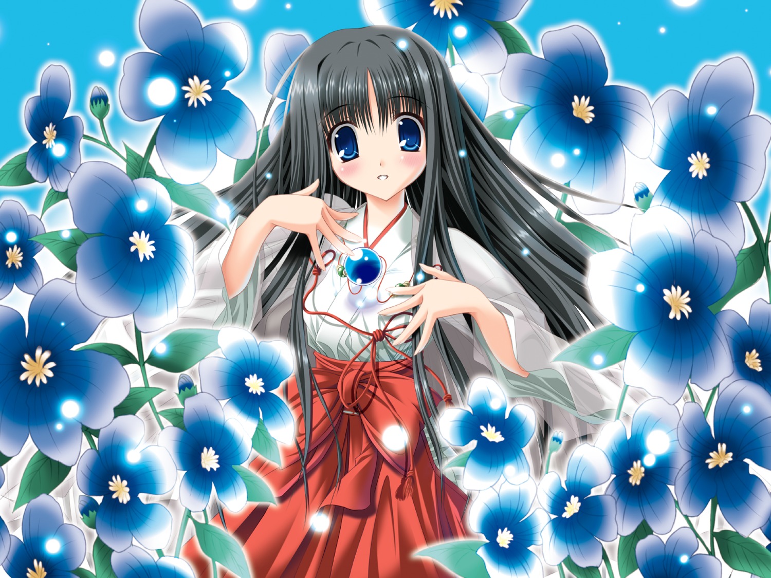 miko, noritama_(gozen), wallpaper