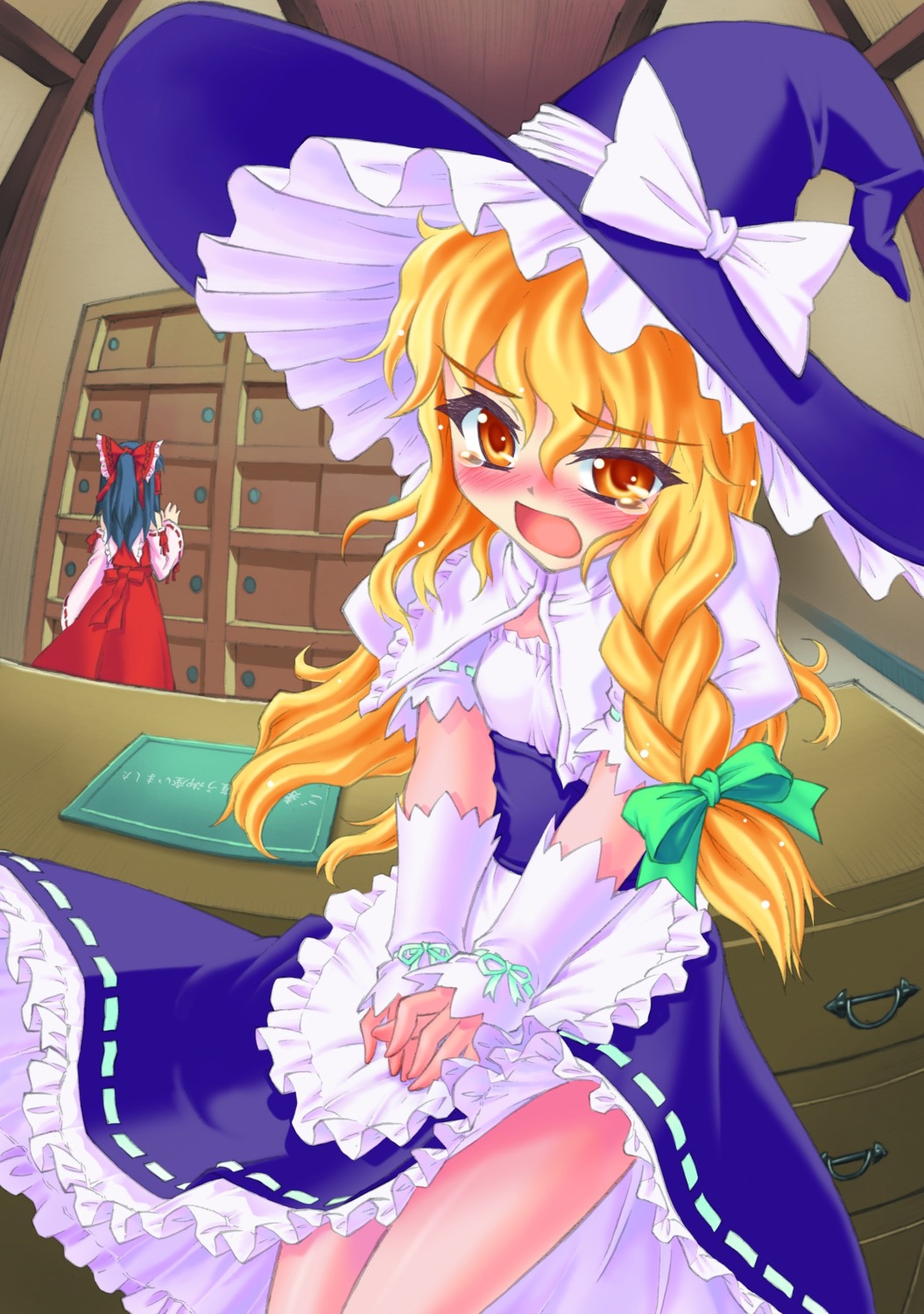 hakurei_reimu, kirisame_marisa, touhou, yaburebouki_akuta