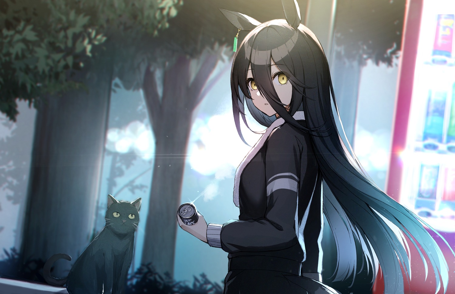 animal_ears, kagerou_(gigayasoma), manhattan_cafe_(umamusume), neko, uma_musume_pretty_derby