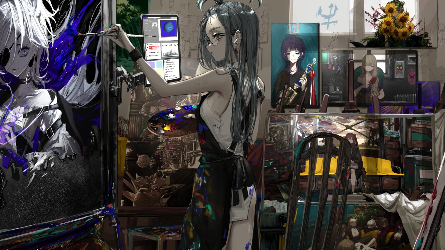 eyepatch, megane, naruwe