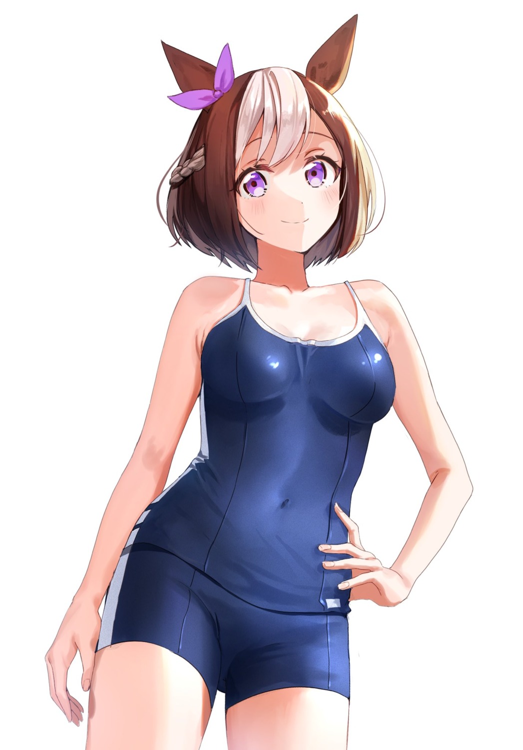 animal_ears, naarann, school_swimsuit, special_week_(umamusume), swimsuits, uma_musume_pretty_derby
