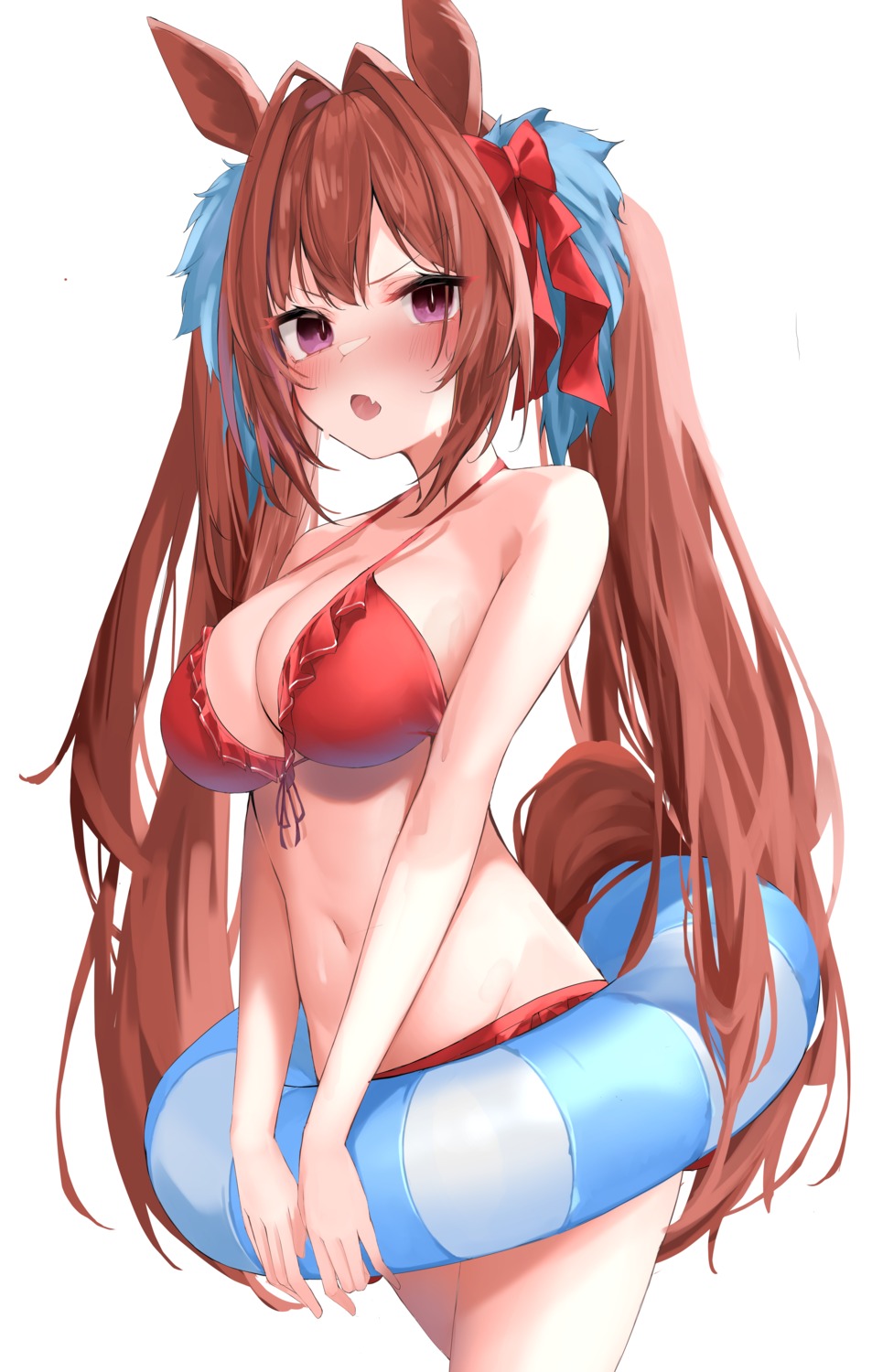 animal_ears, bikini, daiwa_scarlet_(umamusume), nephthys2356, swimsuits, tail, uma_musume_pretty_derby