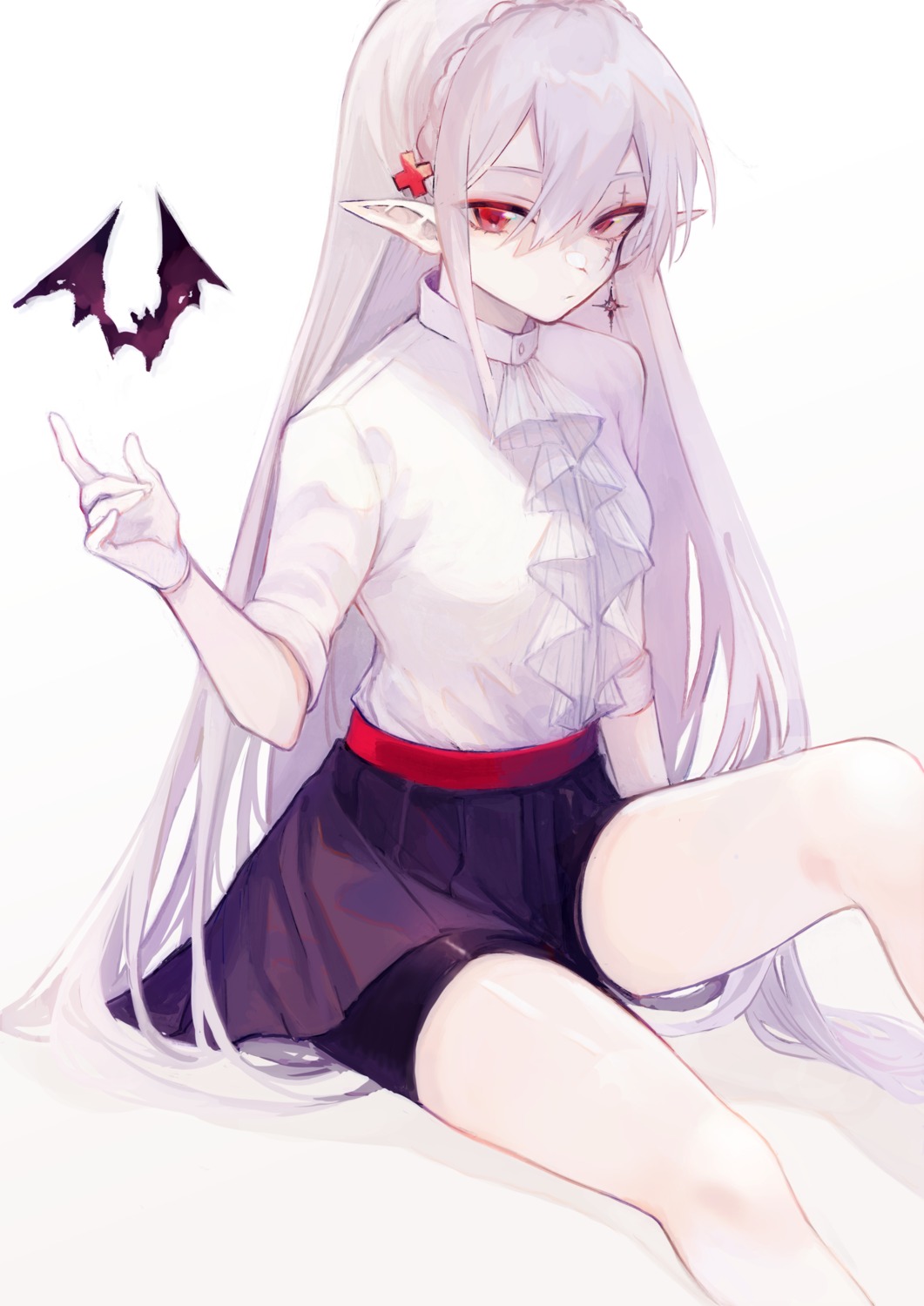 aaoshigatoutoi, arknights, bike_shorts, pointy_ears, warfarin_(arknights)